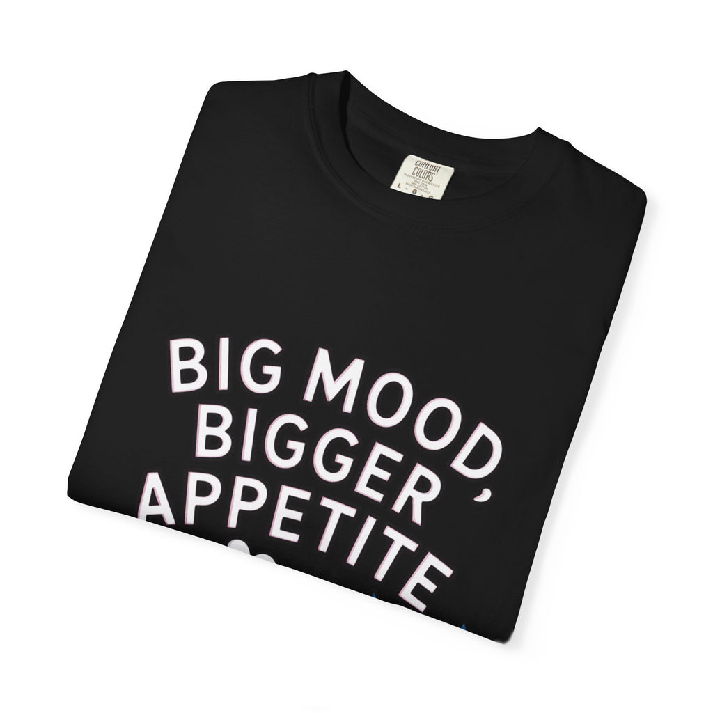 Funny Whale Shirt, Big Mood Bigger Appetite T-Shirt, Cute Snack Lover Tee, Foodie Gift for Whale Lovers
