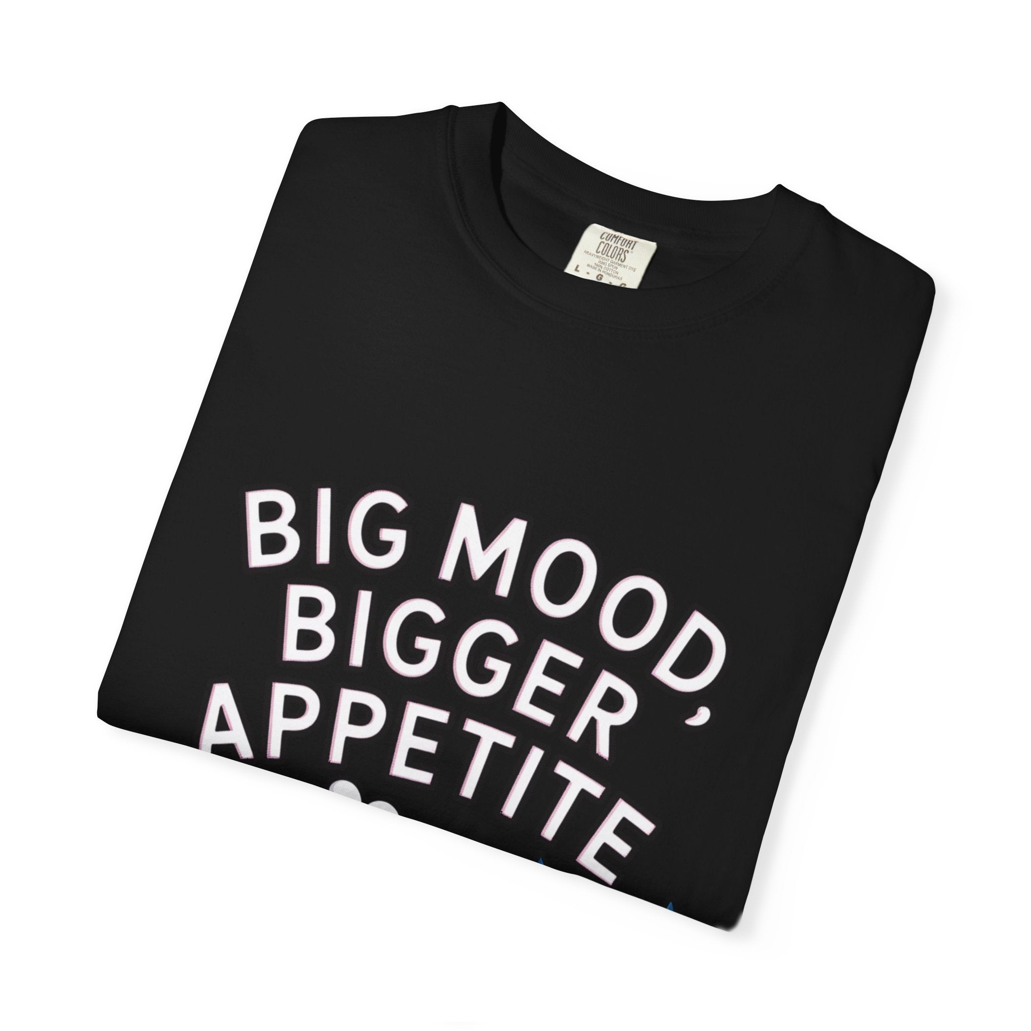 Funny Whale Shirt, Big Mood Bigger Appetite T-Shirt, Cute Snack Lover Tee, Foodie Gift for Whale Lovers
