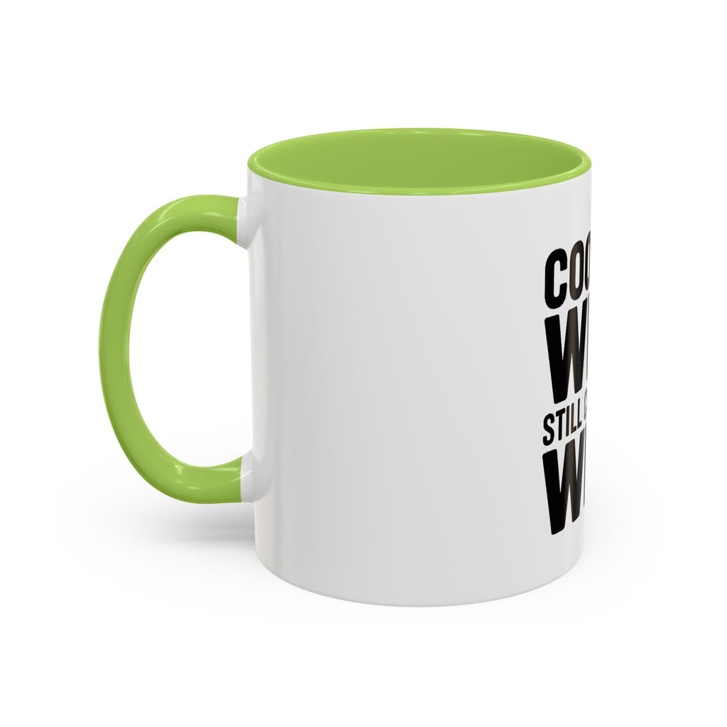 Cooking Wine Still Counts Mug, Funny Wine Lover Gift, Sarcastic Kitchen Mug, Bold Typography Coffee Cup, Gift for Wine Mom