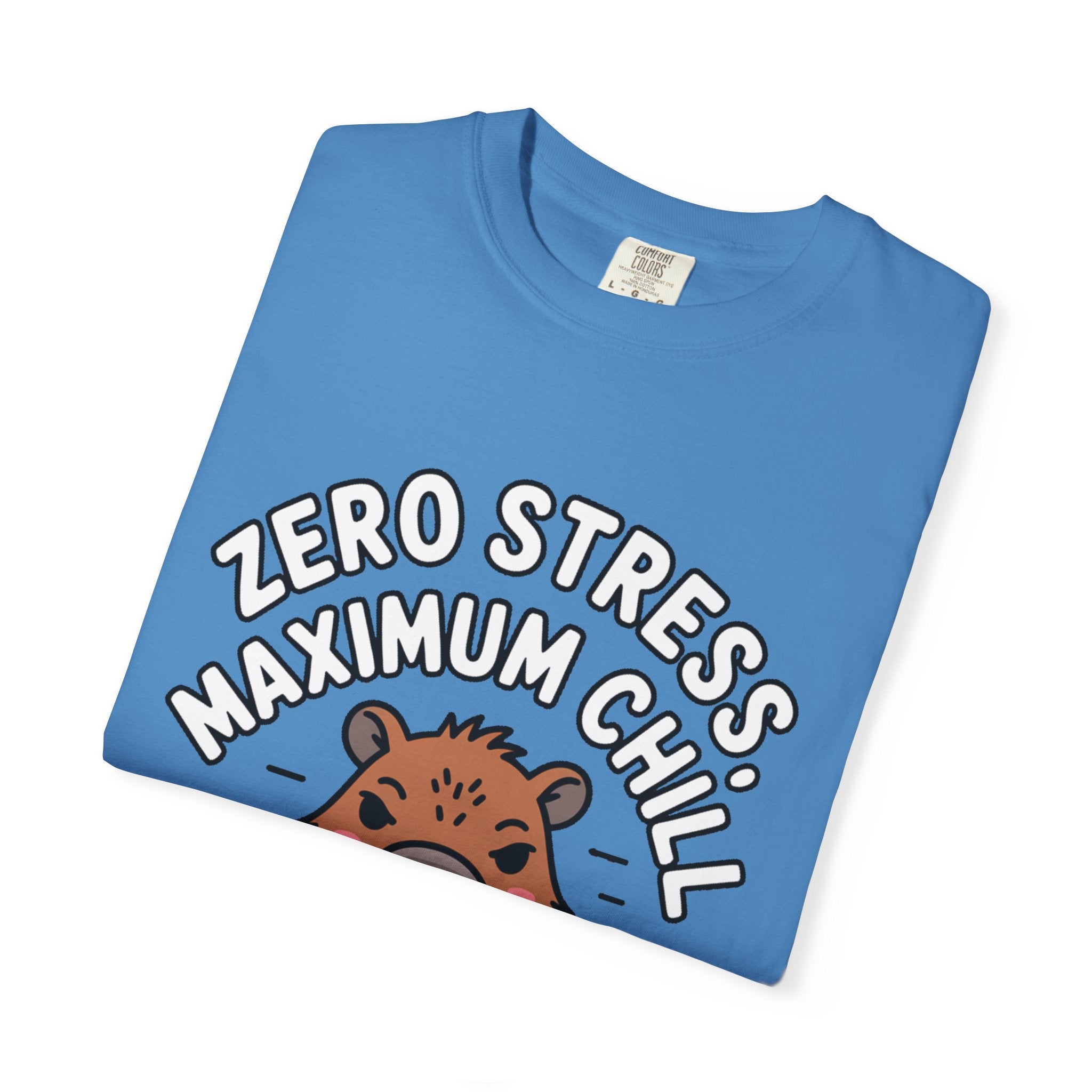 Zero Stress Capybara Shirt, Funny Hot Spring Capybara T-Shirt, Maximum Chill Tee, Cute Animal Lover Gift
