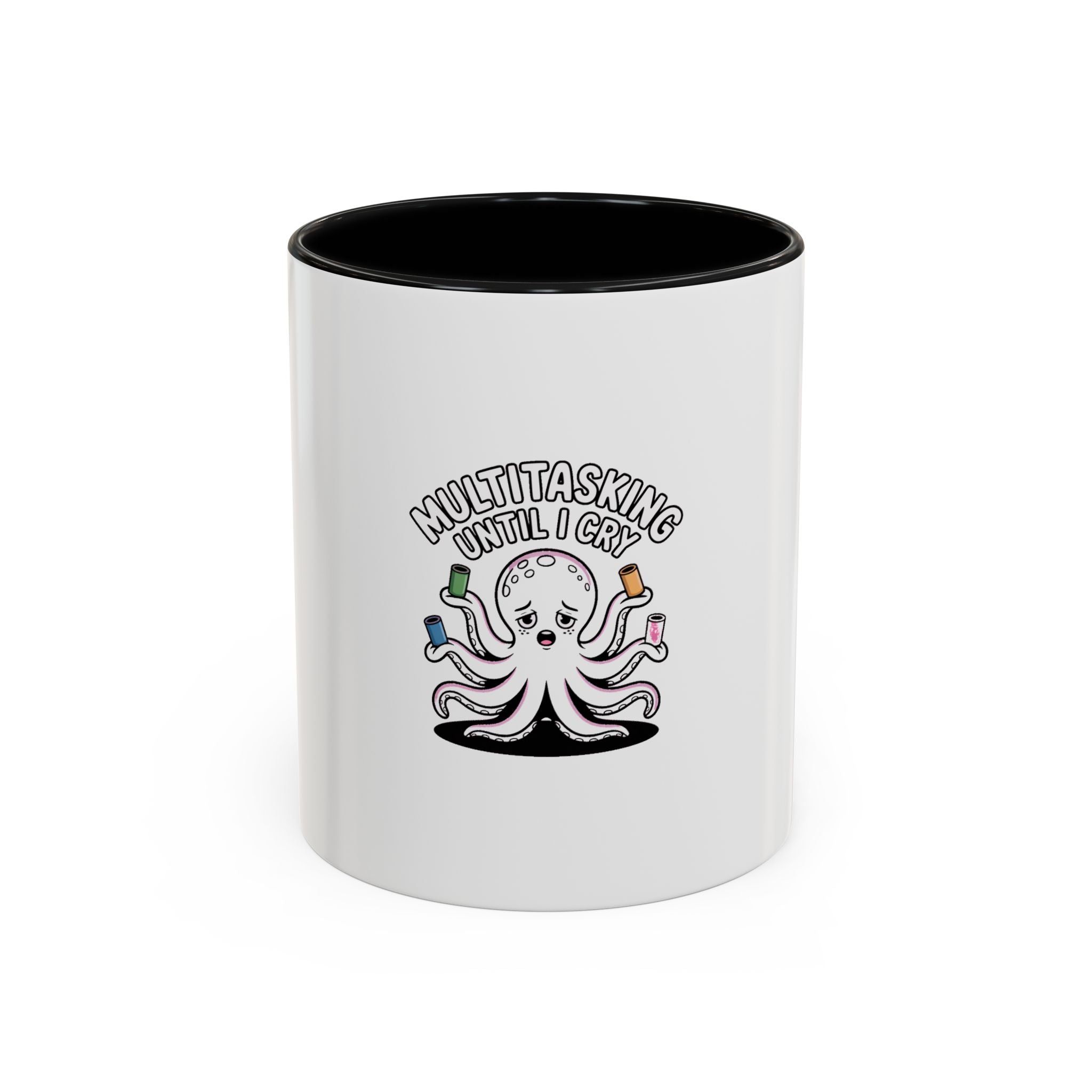 Multitasking Octopus Mug, Funny Stressed Octopus Coffee Cup, Busy Mom Gift, Work From Home Mug, Sarcastic Office Gift for Coworker