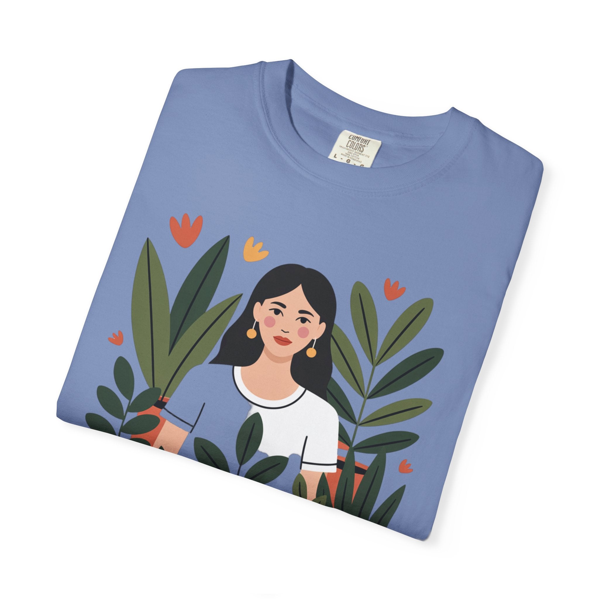 Crazy Plant Lady Shirt, Cute Plant Lover T-Shirt, Botanical Illustration Tee, Funny Gardener Gift, Plant Mom Shirt for Women
