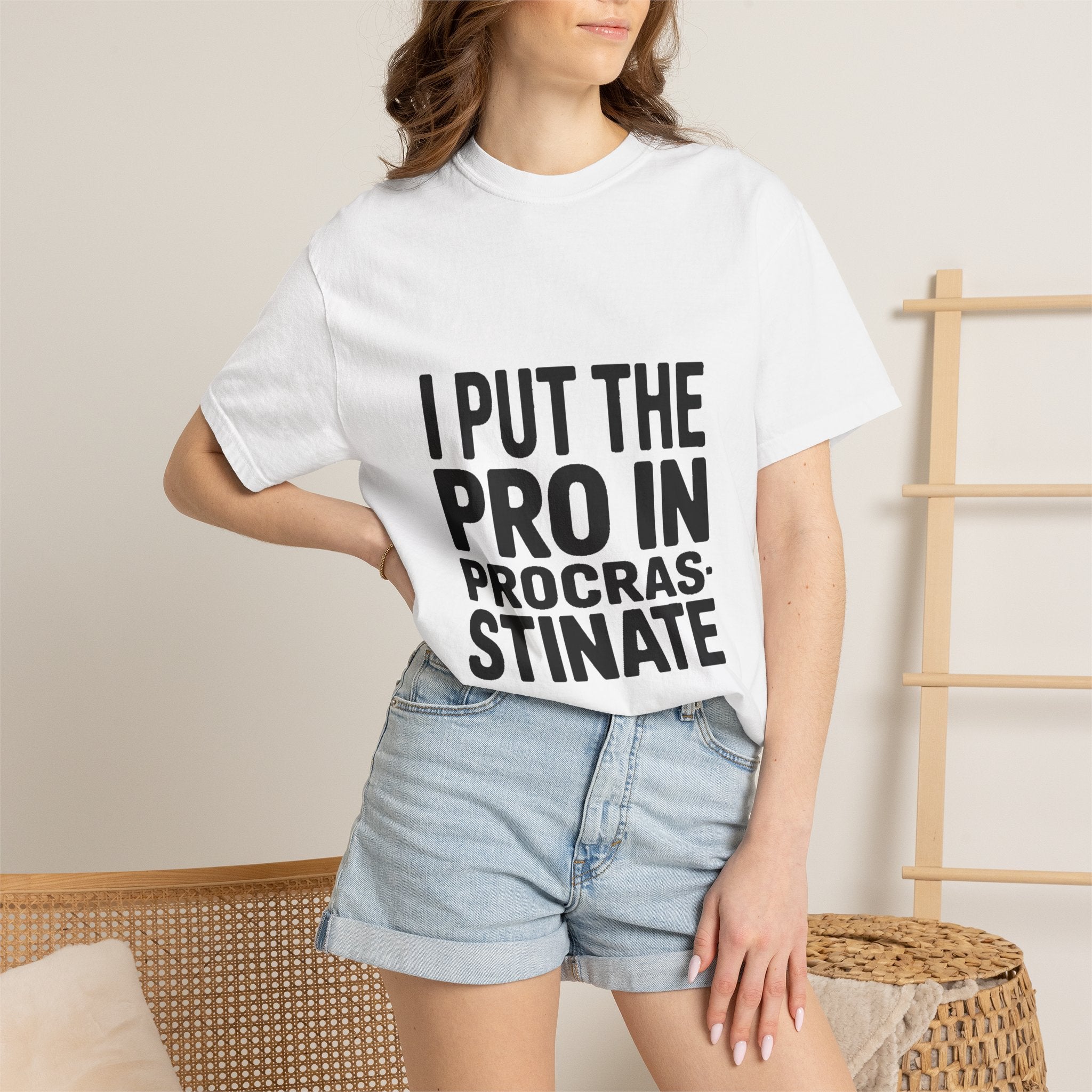 Procrastinator Shirt, I Put The Pro In Procrastinate T-Shirt, Funny Sarcastic Tee, Bold Typography Shirt, Gift for Procrastinators
