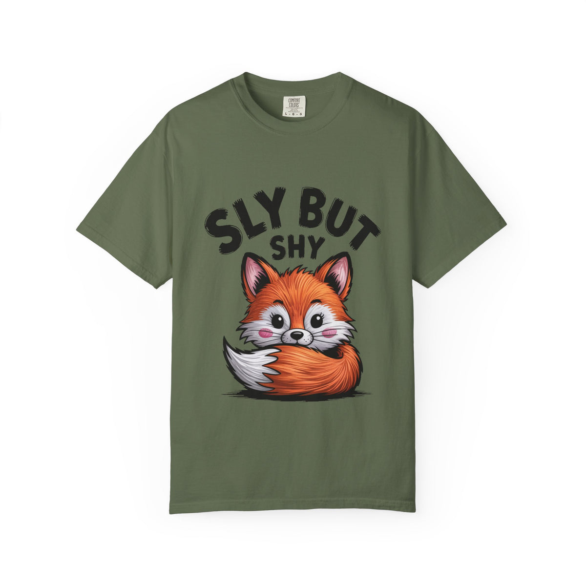 Sly But Shy Fox Shirt, Cute Cartoon Fox T-Shirt, Funny Blushing Fox Tee, Shy Animal Lover Gift, Cottagecore Fox Graphic Shirt