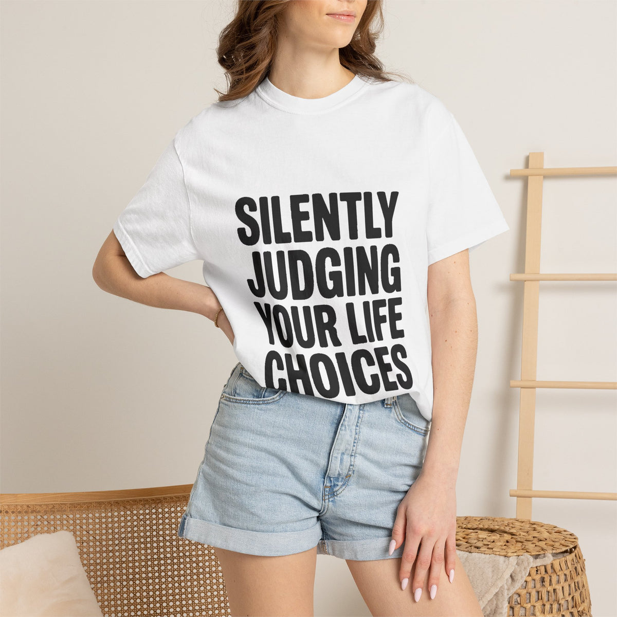Silently Judging Your Life Choices Shirt, Funny Sarcastic T-Shirt, Bold Typography Tee, Sarcasm Gift for Friend