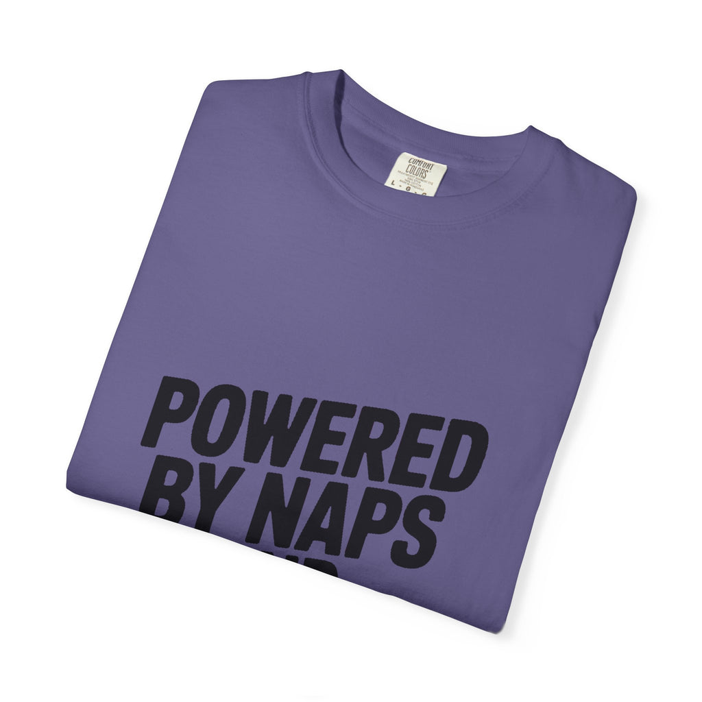 Powered By Naps And Grudges Shirt, Funny Sarcastic T-Shirt, Bold Typography Tee, Introvert Humor Gift