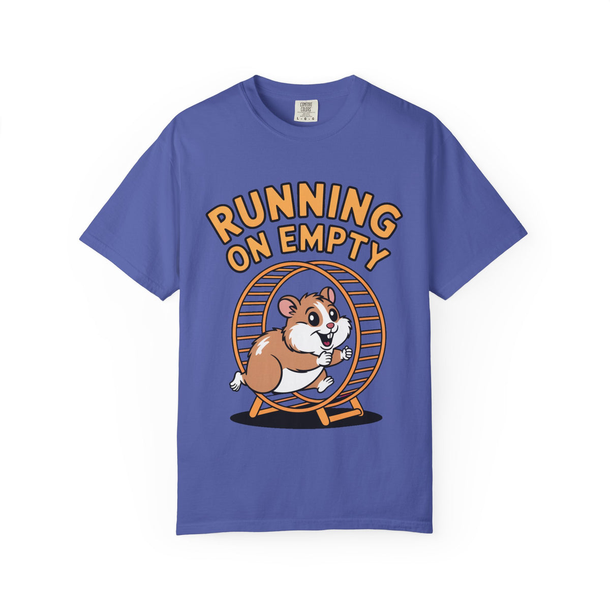 Running On Empty Hamster Shirt, Funny Tired Hamster T-Shirt, Exhausted Wheel Runner Tee, Funny Gift for Tired Friend