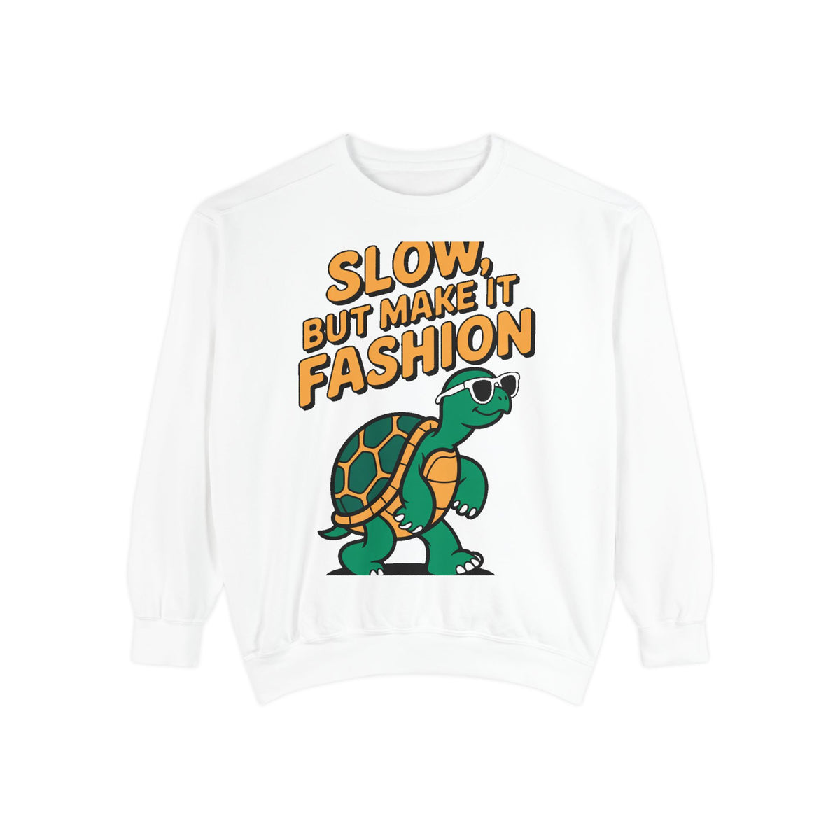 Funny Turtle Sweatshirt, Slow But Make It Fashion Crewneck, Cute Sunglasses Turtle Sweater, Retro Turtle Lover Gift