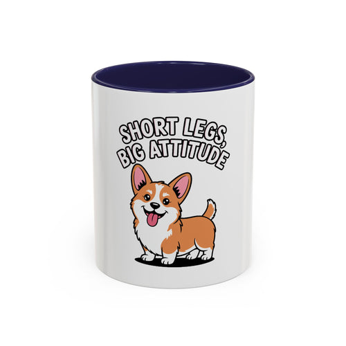 Corgi Mug, Short Legs Big Attitude Coffee Cup, Funny Corgi Lover Gift, Cute Dog Mug for Corgi Mom Dad, Sassy Dog Coffee Cup