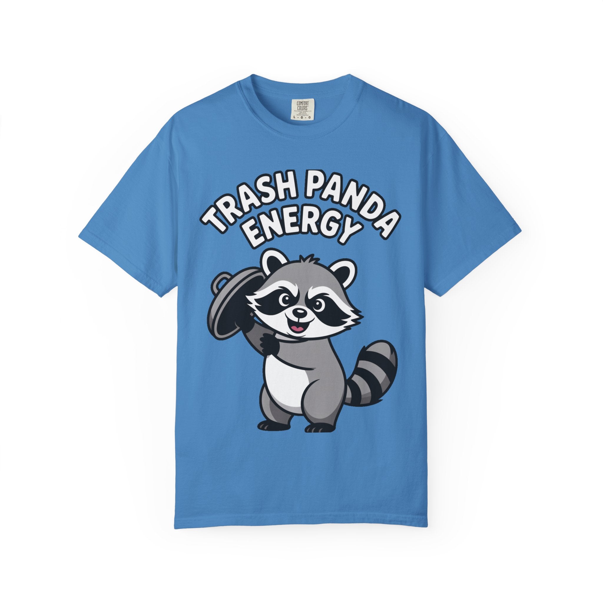 Trash Panda Energy T-Shirt, Funny Raccoon Shirt, Cute Raccoon Graphic Tee, Trash Panda Lover Gift, Unisex Garment Dyed Tee