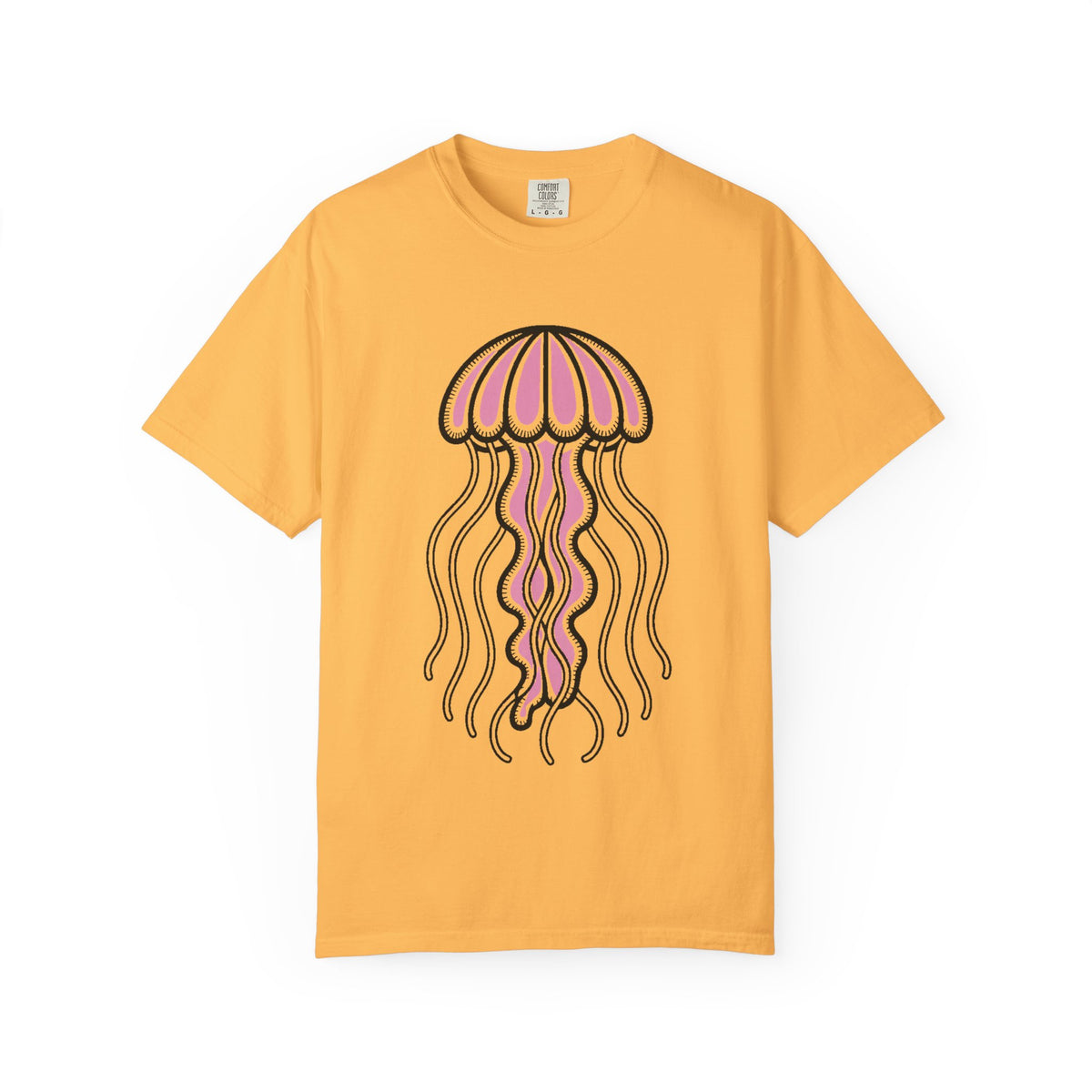 Cute Jellyfish T-Shirt, Glowing Jellyfish Graphic Tee, Ocean Lover Gift, Garment-Dyed Unisex Shirt for Beach and Aquarium Fans