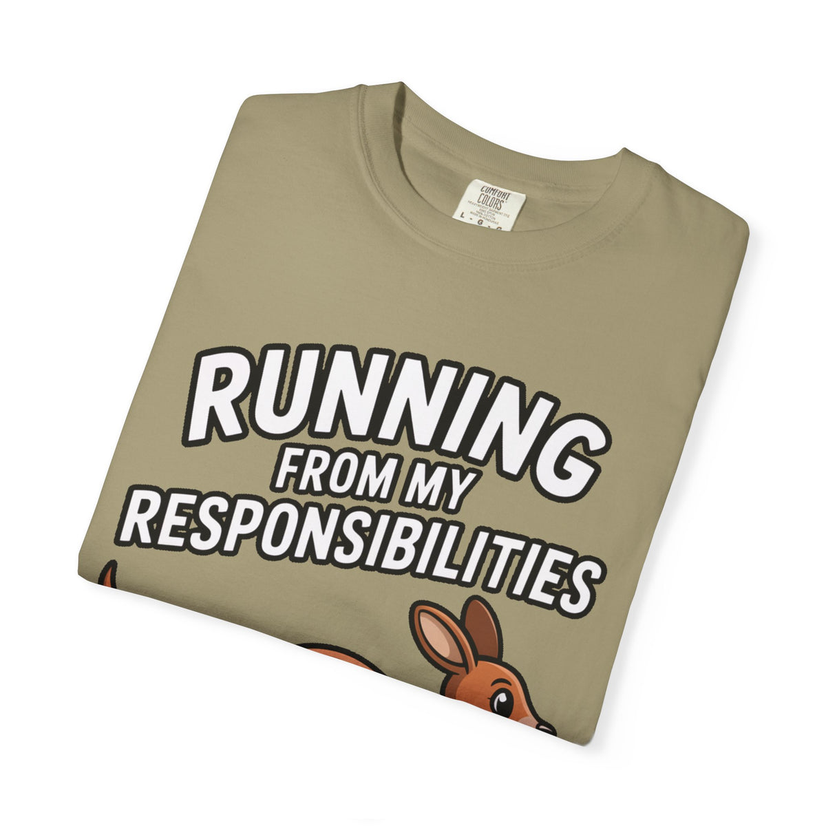 Funny Kangaroo Shirt, Running From My Responsibilities T-Shirt, Sarcastic Adulting Tee, Funny Gift for Procrastinators