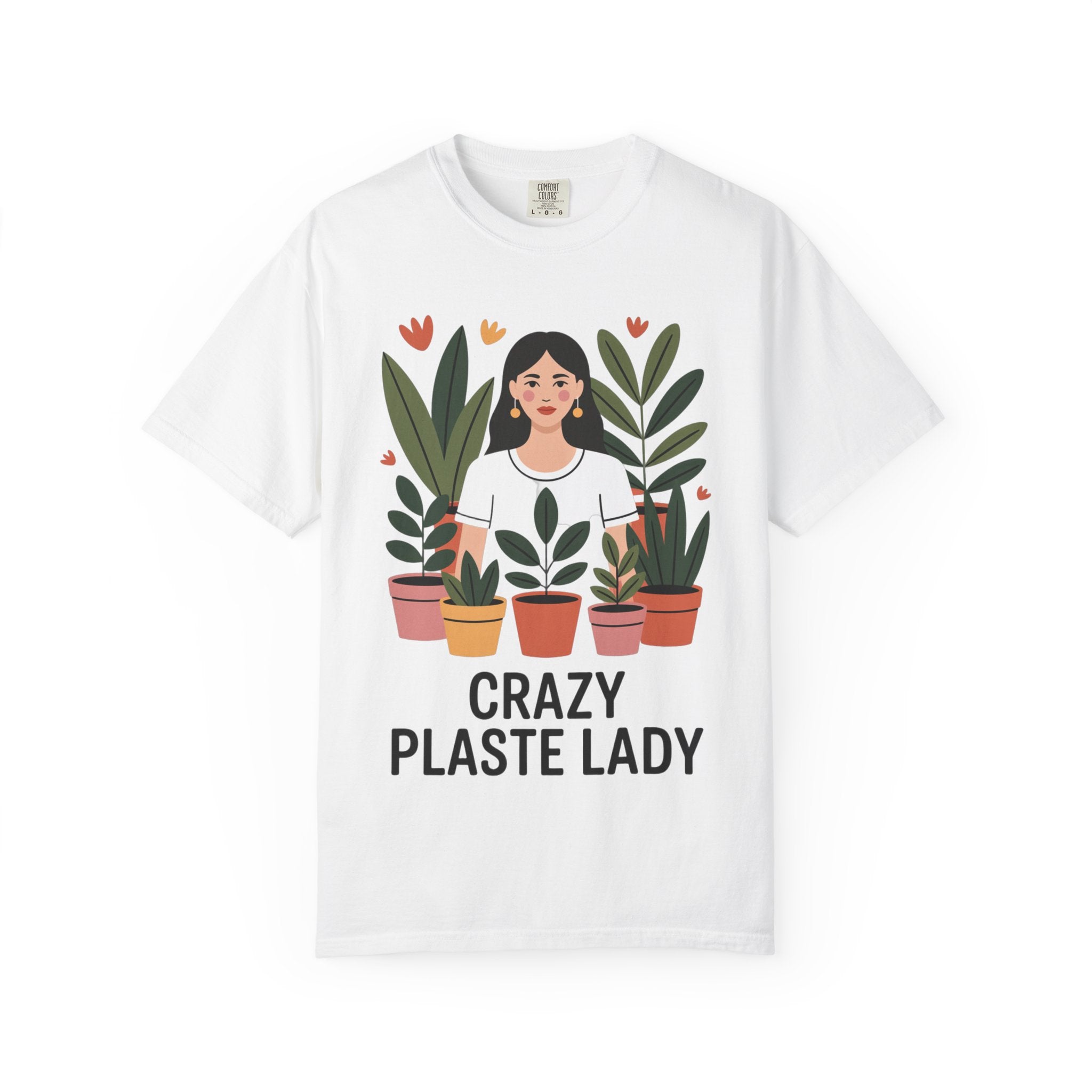 Crazy Plant Lady Shirt, Cute Plant Lover T-Shirt, Botanical Illustration Tee, Funny Gardener Gift, Plant Mom Shirt for Women