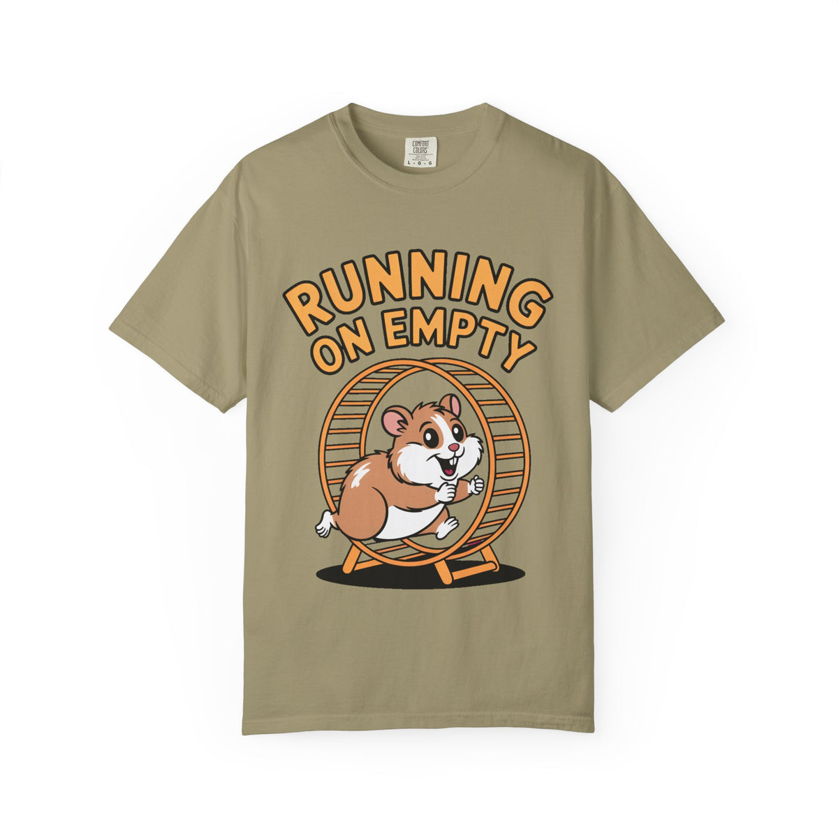 Running On Empty Hamster Shirt, Funny Tired Hamster T-Shirt, Exhausted Wheel Runner Tee, Funny Gift for Tired Friend