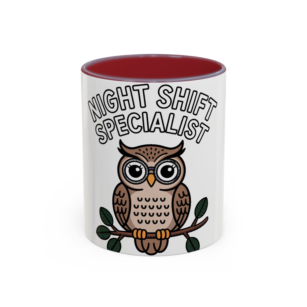 Night Shift Owl Mug, Funny Night Shift Specialist Coffee Cup, Cute Owl Lover Gift, Nurse Coworker Gift Mug