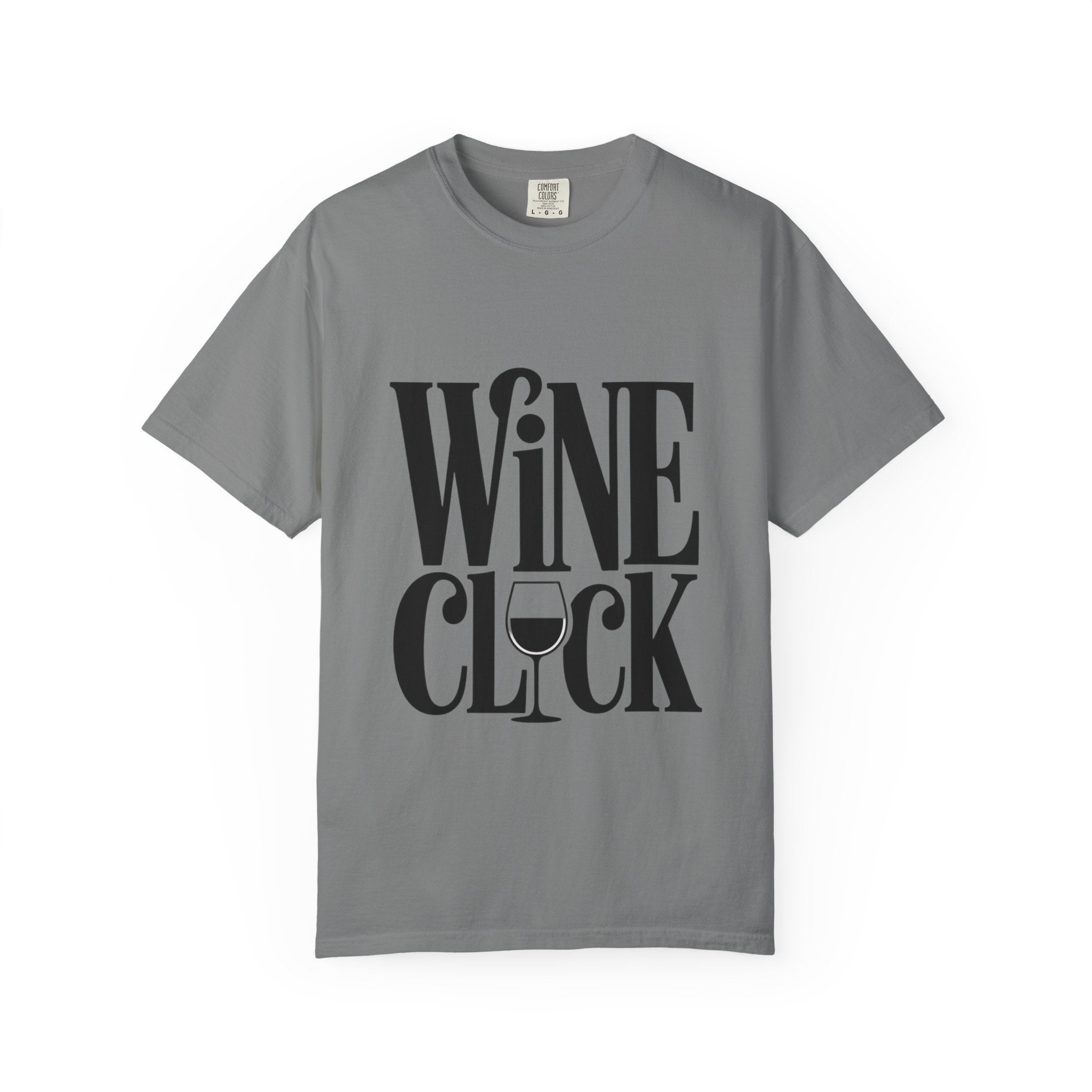 Wine O'Clock Shirt, Funny Wine Lover T-Shirt, Bold Typography Wine Glass Tee, Cute Gift for Wine Drinker