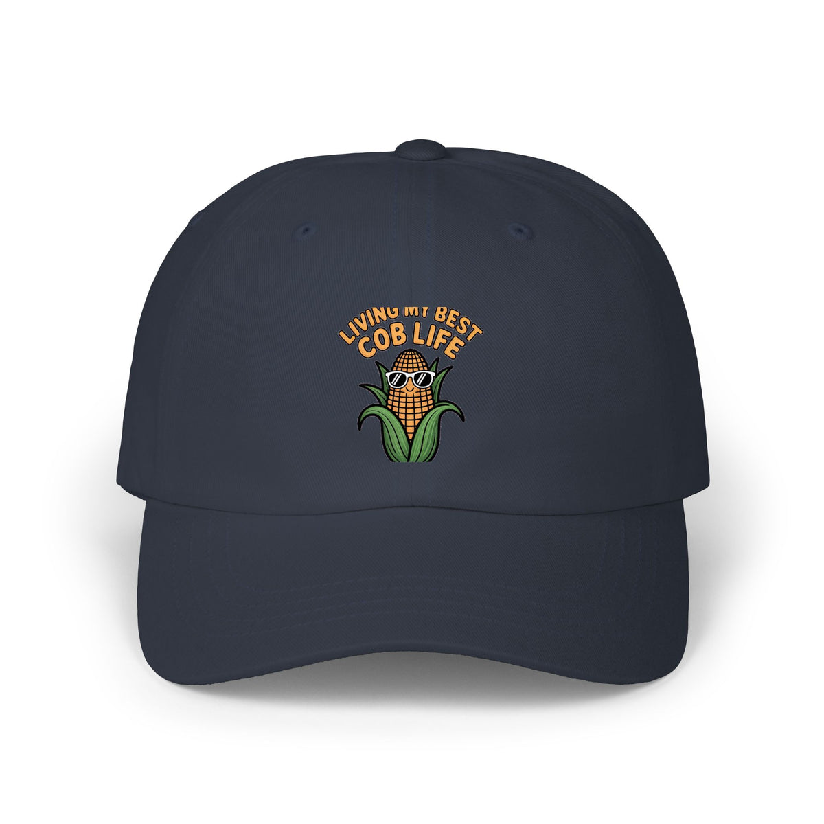 Funny Corn Dad Hat, Living My Best Cob Life Cap, Cute Sunglasses Corn Embroidered Hat, Vegetable Pun Gift, Summer BBQ Hat