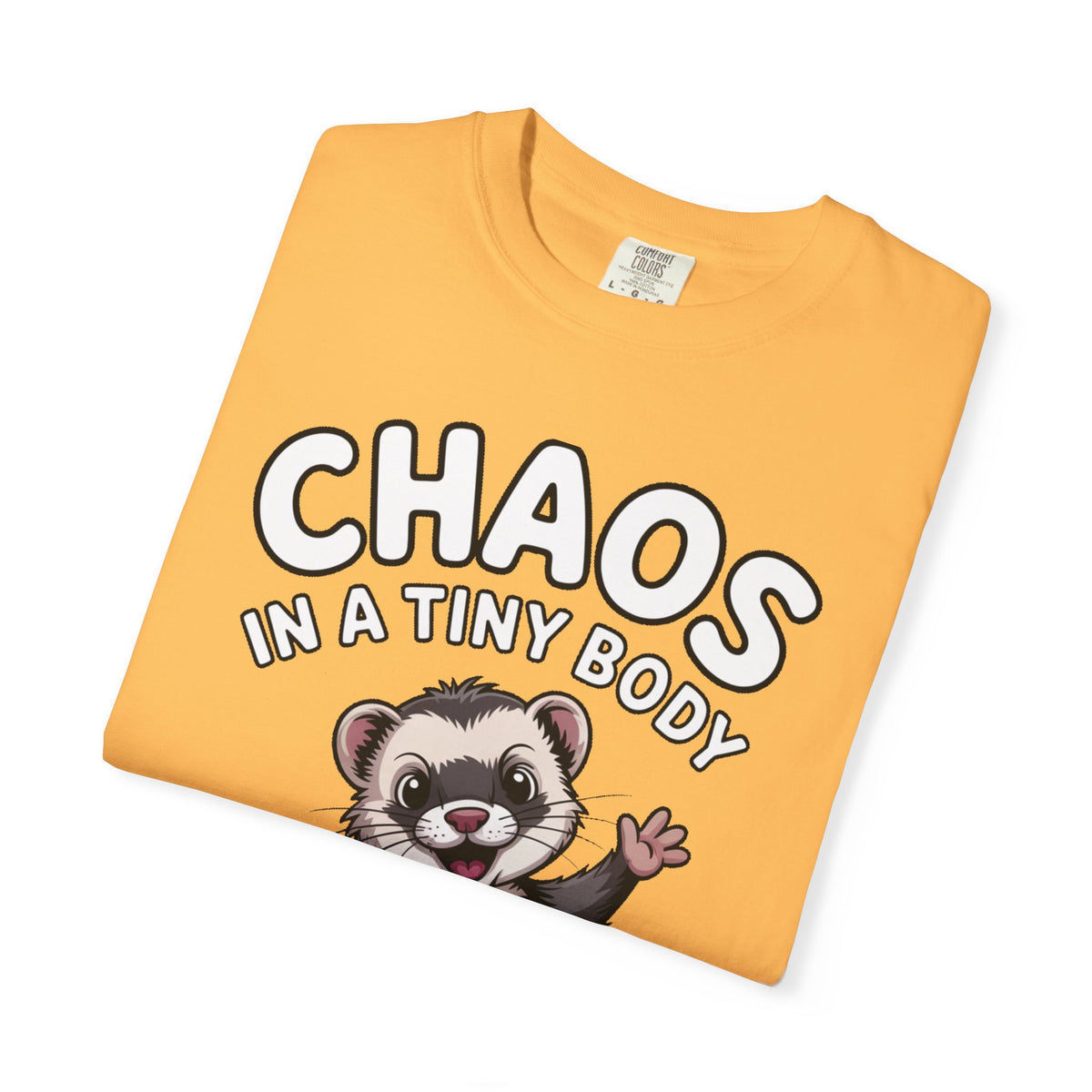 Funny Ferret Shirt, Chaos In A Tiny Body T-Shirt, Cute Ferret Lover Gift, Funny Pet Owner Tee, Ferret Mom Dad Shirt