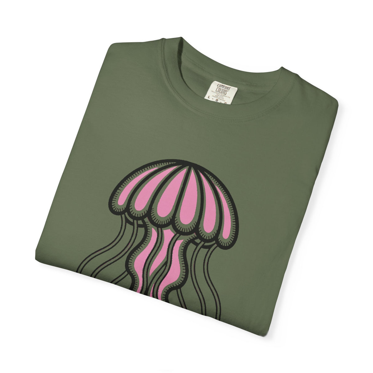 Cute Jellyfish T-Shirt, Glowing Jellyfish Graphic Tee, Ocean Lover Gift, Garment-Dyed Unisex Shirt for Beach and Aquarium Fans