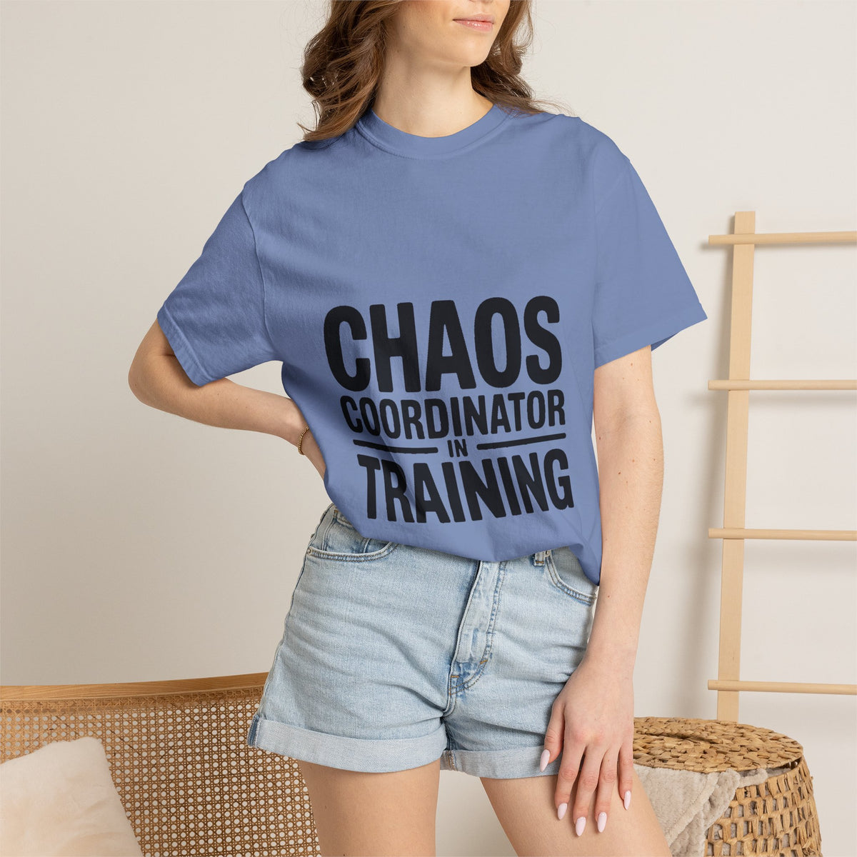 Chaos Coordinator In Training Shirt, Funny Bold Typography Tee, Sarcastic Mom Life T-Shirt, Gift for New Parents or Teachers