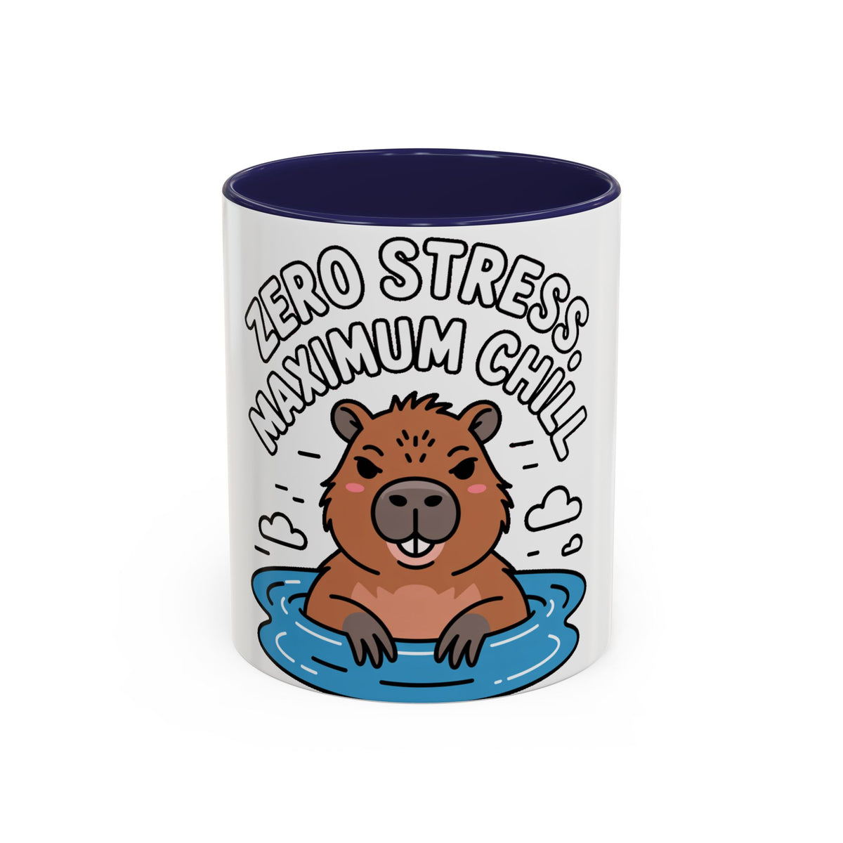 Zero Stress Capybara Mug, Funny Chill Capybara Coffee Cup, Cute Hot Spring Animal Gift, Zero Stress Maximum Chill Mug