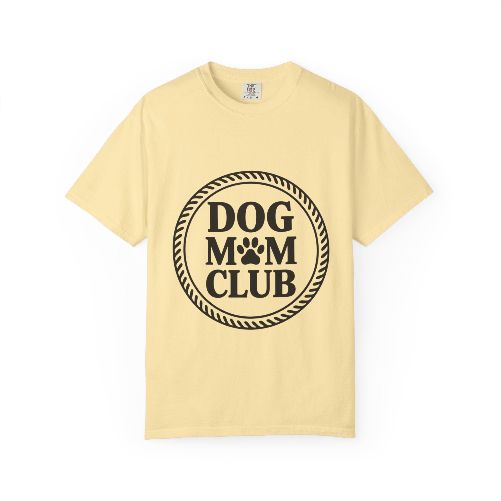 Dog Mom Club Badge Shirt, Vintage Stamp Dog Lover T-Shirt, Funny Dog Mom Gift, Minimalist Paw Print Tee