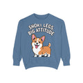 Short Legs Big Attitude Corgi Sweatshirt, Funny Corgi Crewneck, Cute Dog Lover Gift, Embroidered Patch Style Corgi Sweater