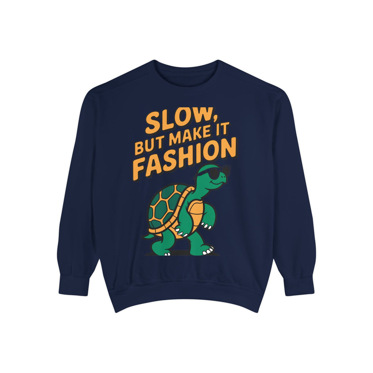 Funny Turtle Sweatshirt, Slow But Make It Fashion Crewneck, Cute Sunglasses Turtle Sweater, Retro Turtle Lover Gift