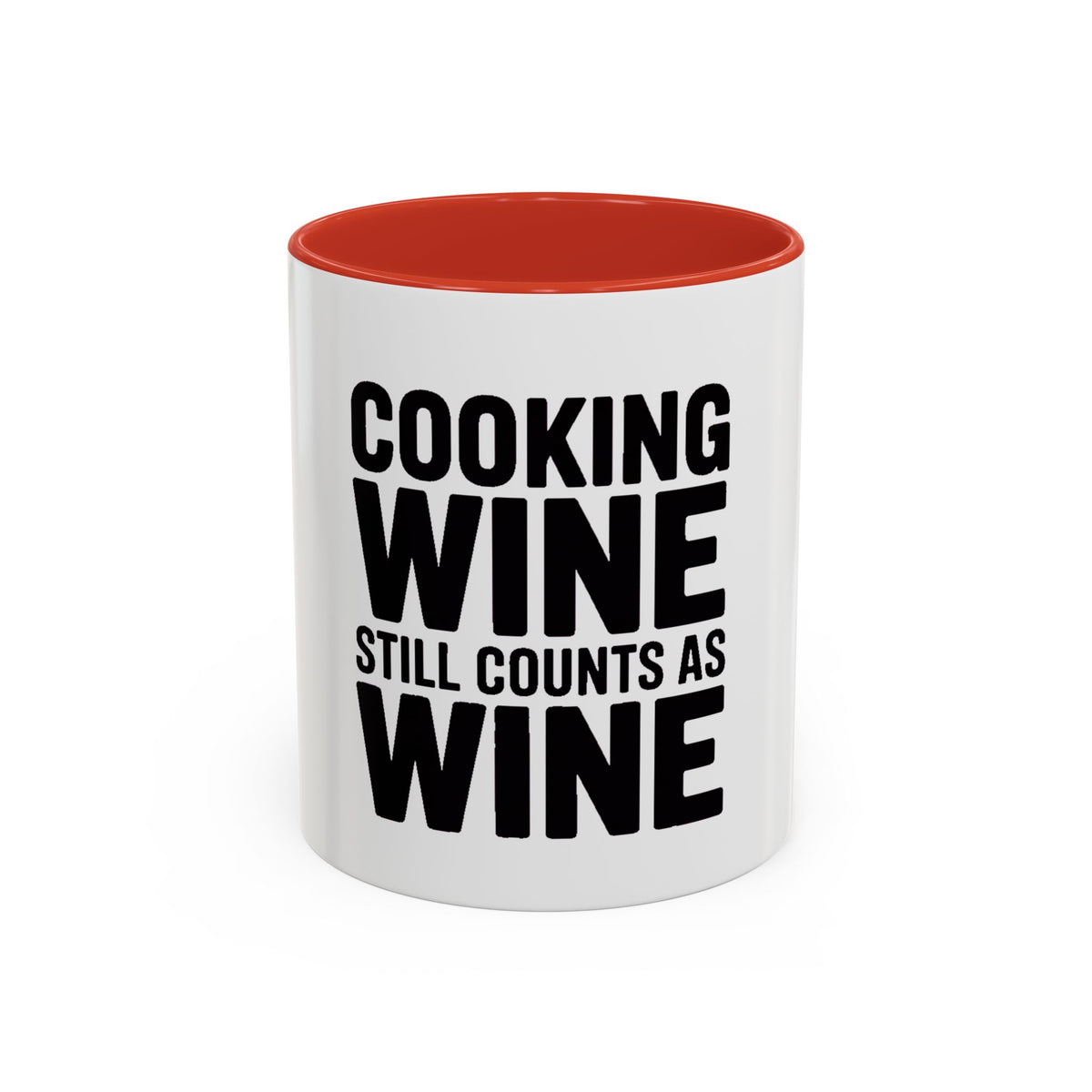 Cooking Wine Still Counts Mug, Funny Wine Lover Gift, Sarcastic Kitchen Mug, Bold Typography Coffee Cup, Gift for Wine Mom