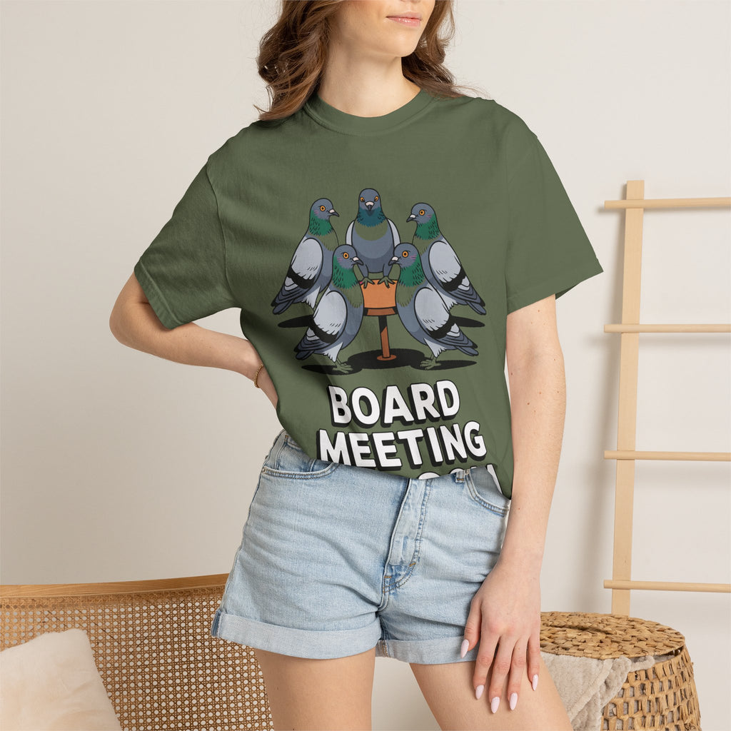 Funny Pigeon Shirt, Board Meeting Of Doom T-Shirt, Office Bird Gift, Funny Coworker Shirt, Sarcastic Work Meme Tee