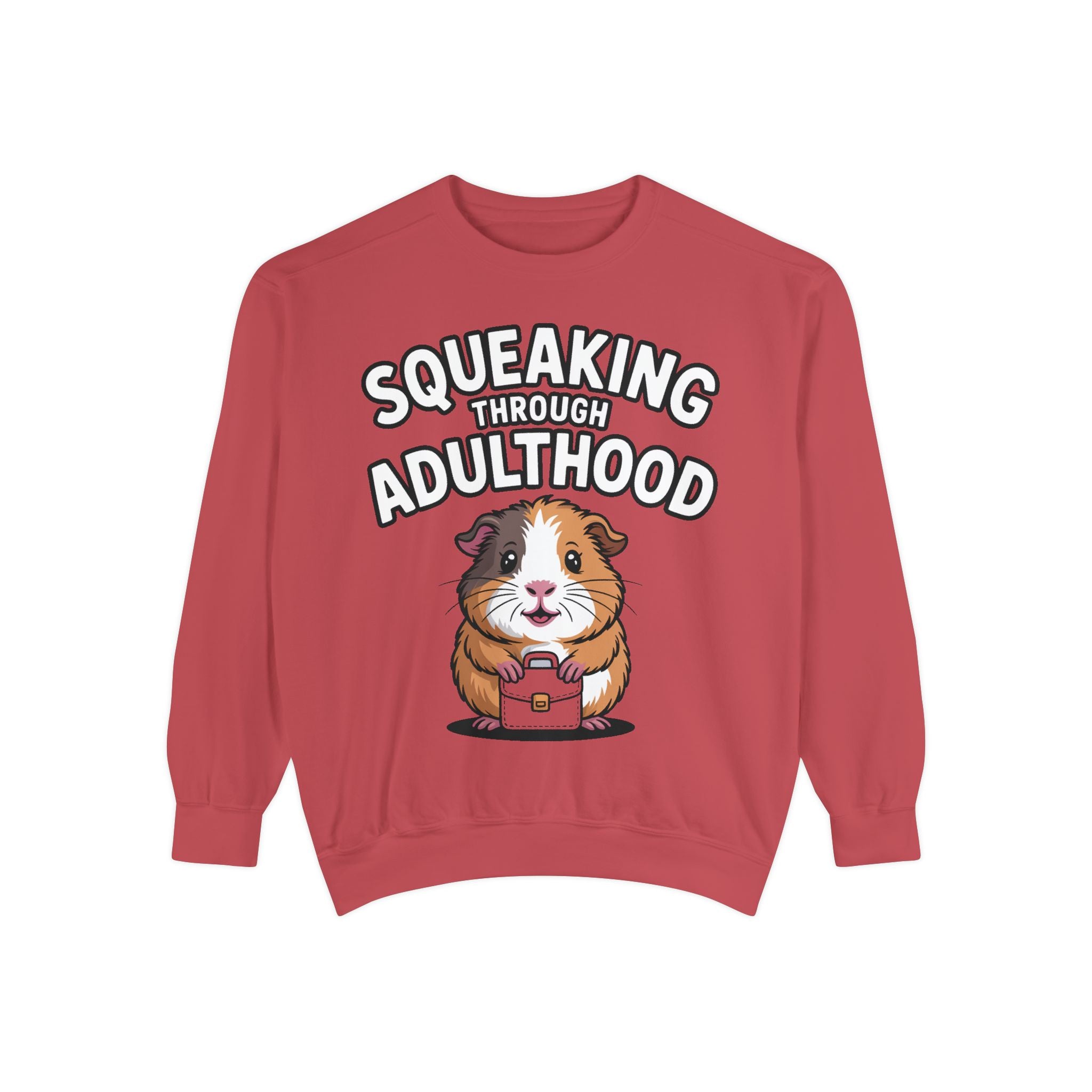 Guinea Pig Squeaking Through Adulthood Sweatshirt, Funny Guinea Pig Crewneck, Cute Adulting Sweatshirt, Guinea Pig Lover Gift