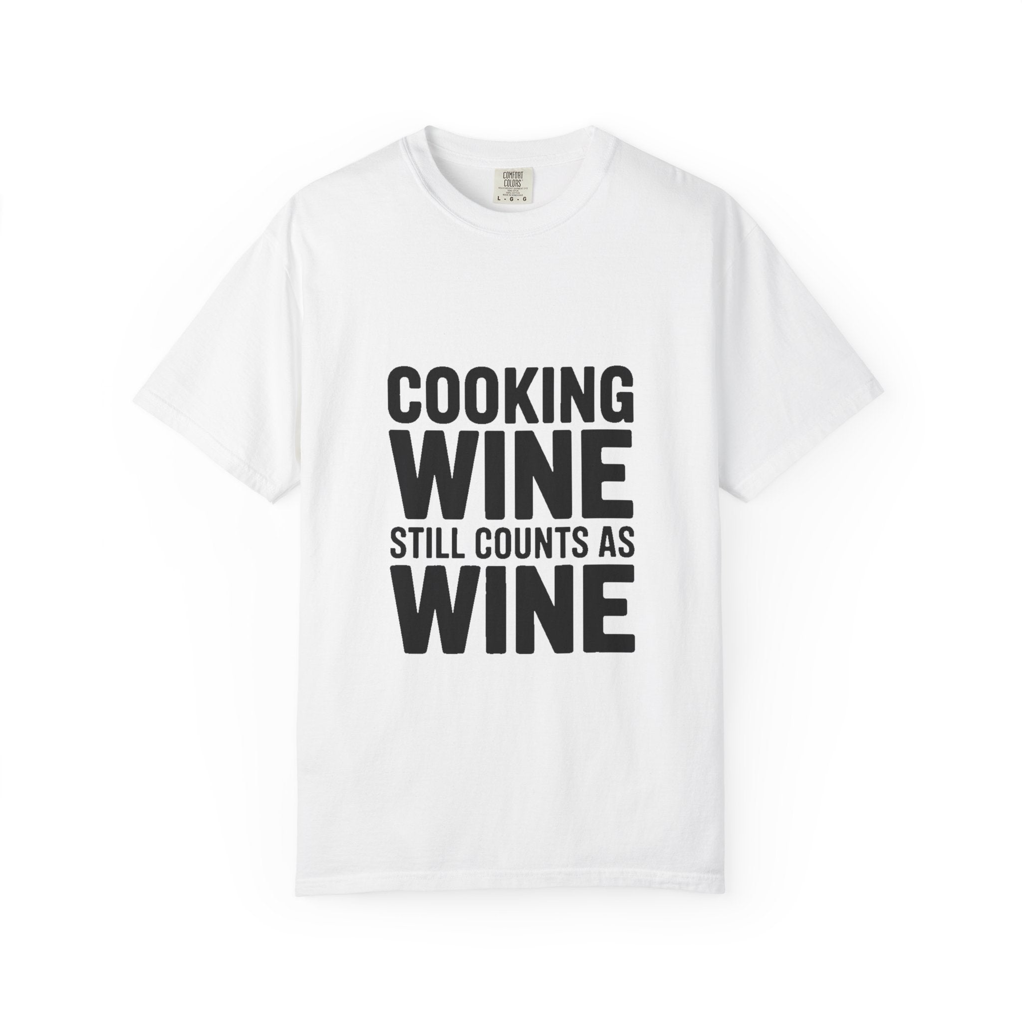 Cooking Wine Still Counts Shirt, Funny Wine Lover T-Shirt, Sarcastic Kitchen Quote Tee, Gift for Wine Drinkers