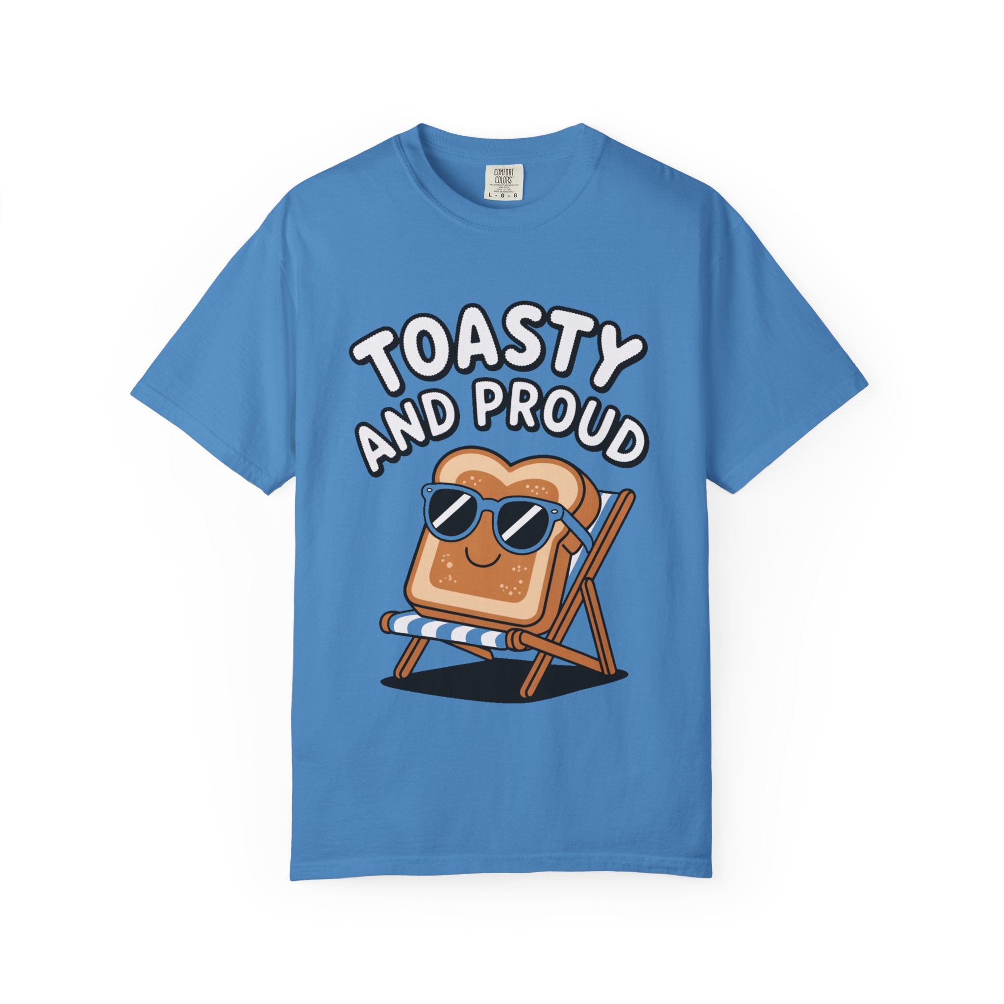 Toasty And Proud Bread Shirt, Funny Toast Sunglasses T-Shirt, Cute Beach Chair Bread Tee, Summer Vacation Gift