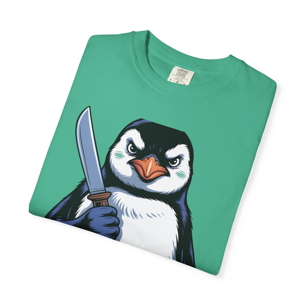 Funny Penguin Shirt, Pacifism Was Never An Option Tee, Dramatic Penguin With Knife T-Shirt, Sarcastic Meme Gift Shirt