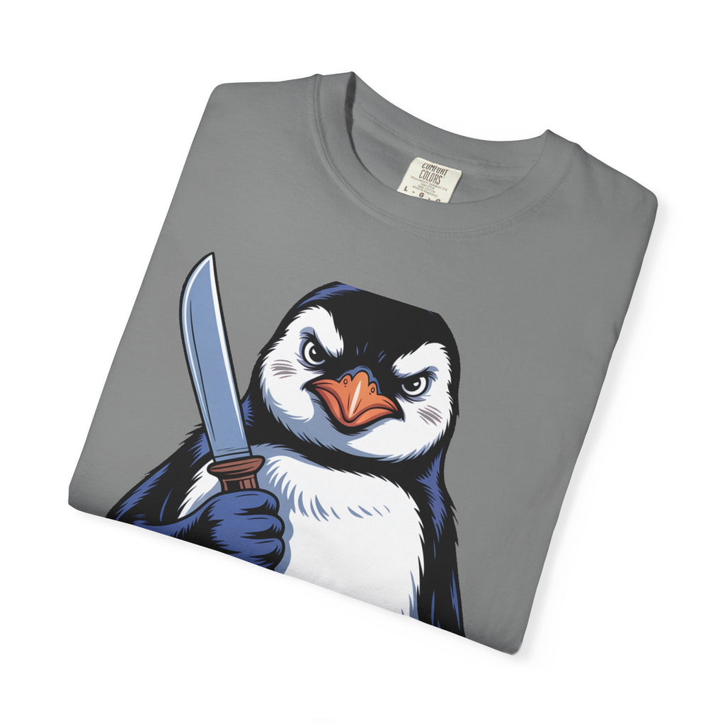 Funny Penguin Shirt, Pacifism Was Never An Option Tee, Dramatic Penguin With Knife T-Shirt, Sarcastic Meme Gift Shirt