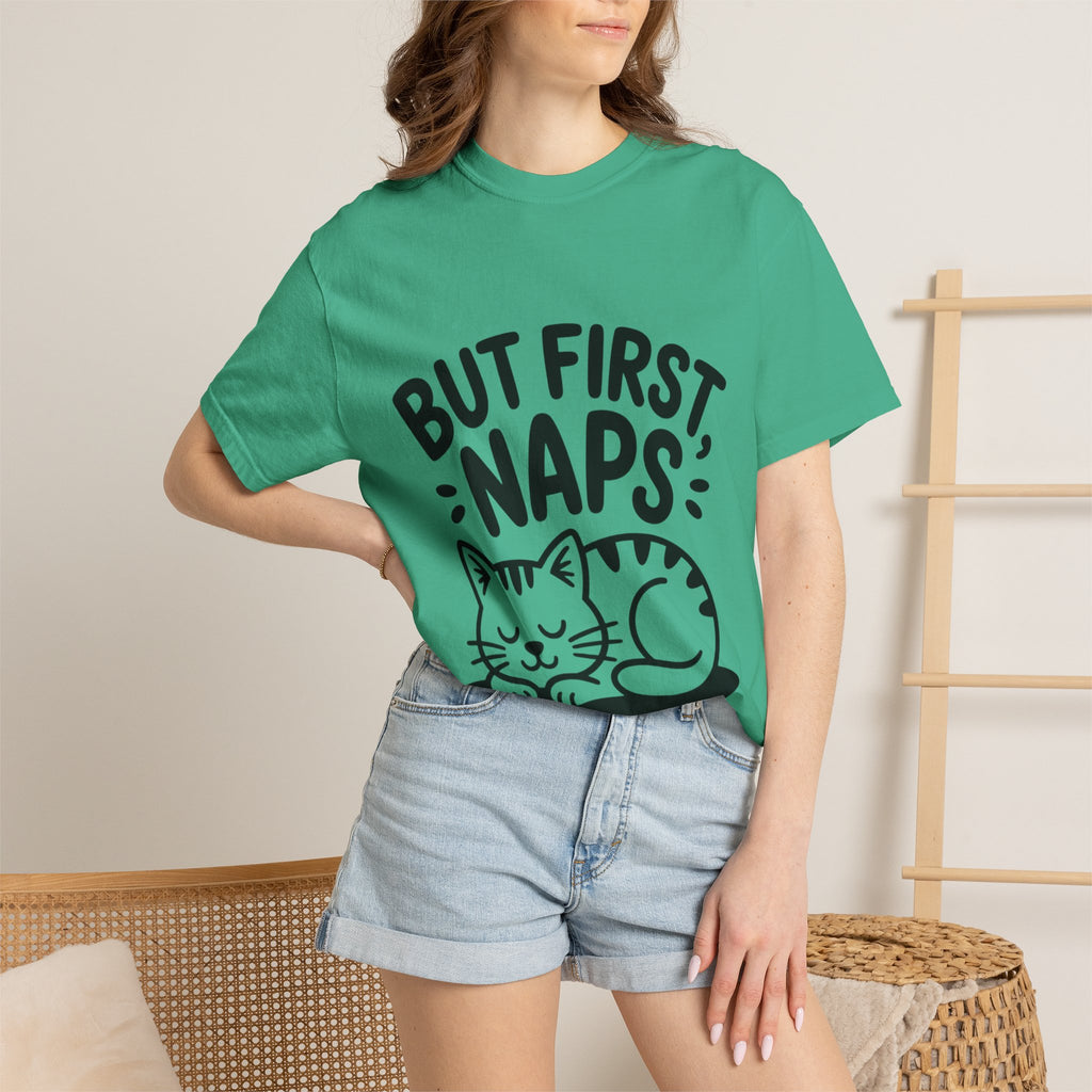 But First Naps Cat Shirt, Funny Sleepy Cat T-Shirt, Cute Napping Kitten Tee, Cat Lover Gift, Nap Lover Shirt