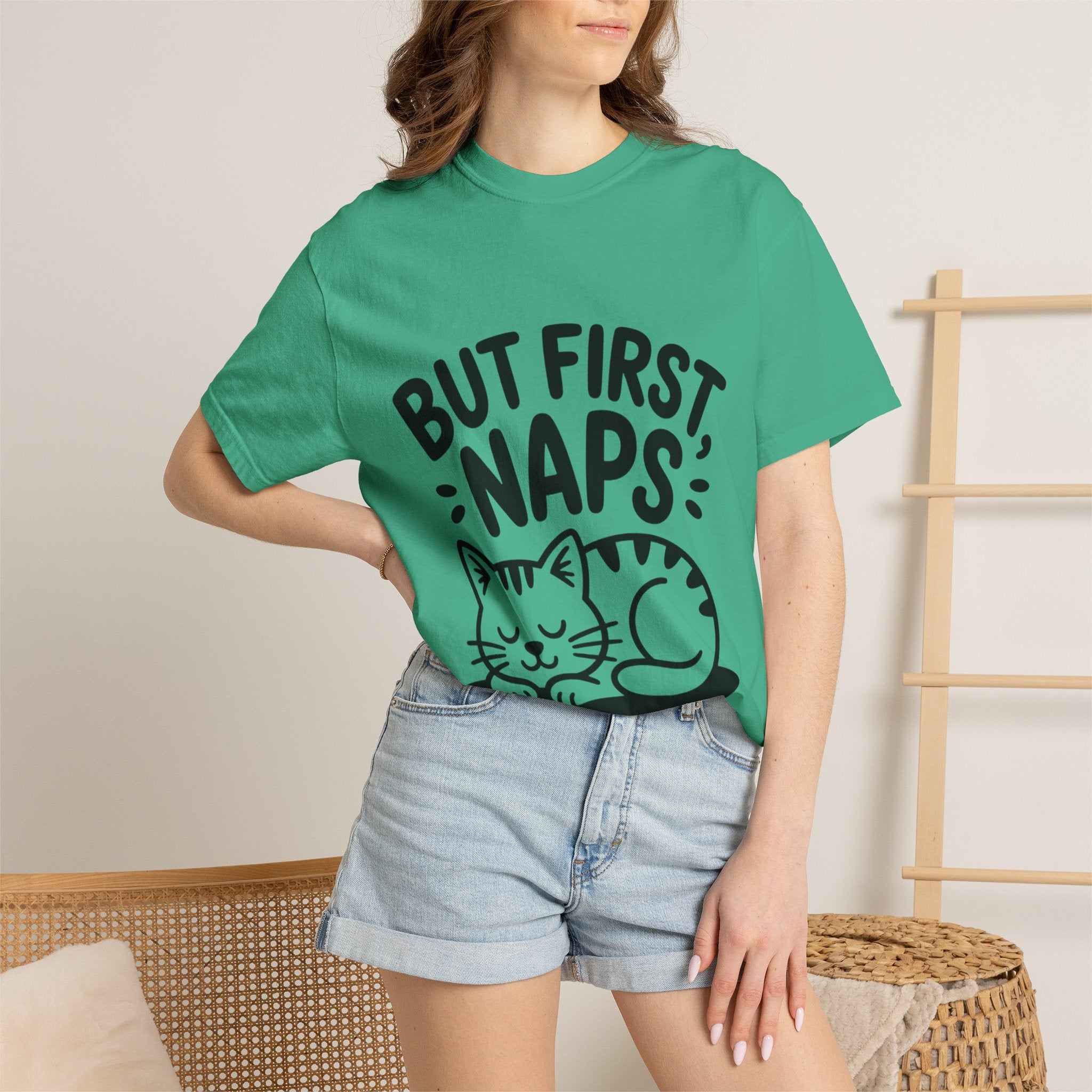 But First Naps Cat Shirt, Funny Sleepy Cat T-Shirt, Cute Napping Kitten Tee, Cat Lover Gift, Nap Lover Shirt