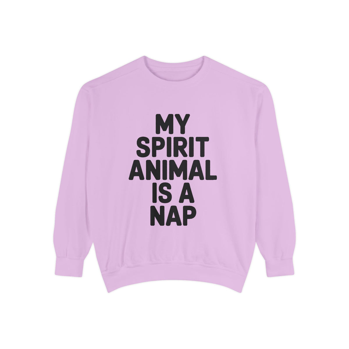 My Spirit Animal Is A Nap Sweatshirt, Funny Nap Lover Crewneck, Lazy Day Embroidered Sweatshirt Gift