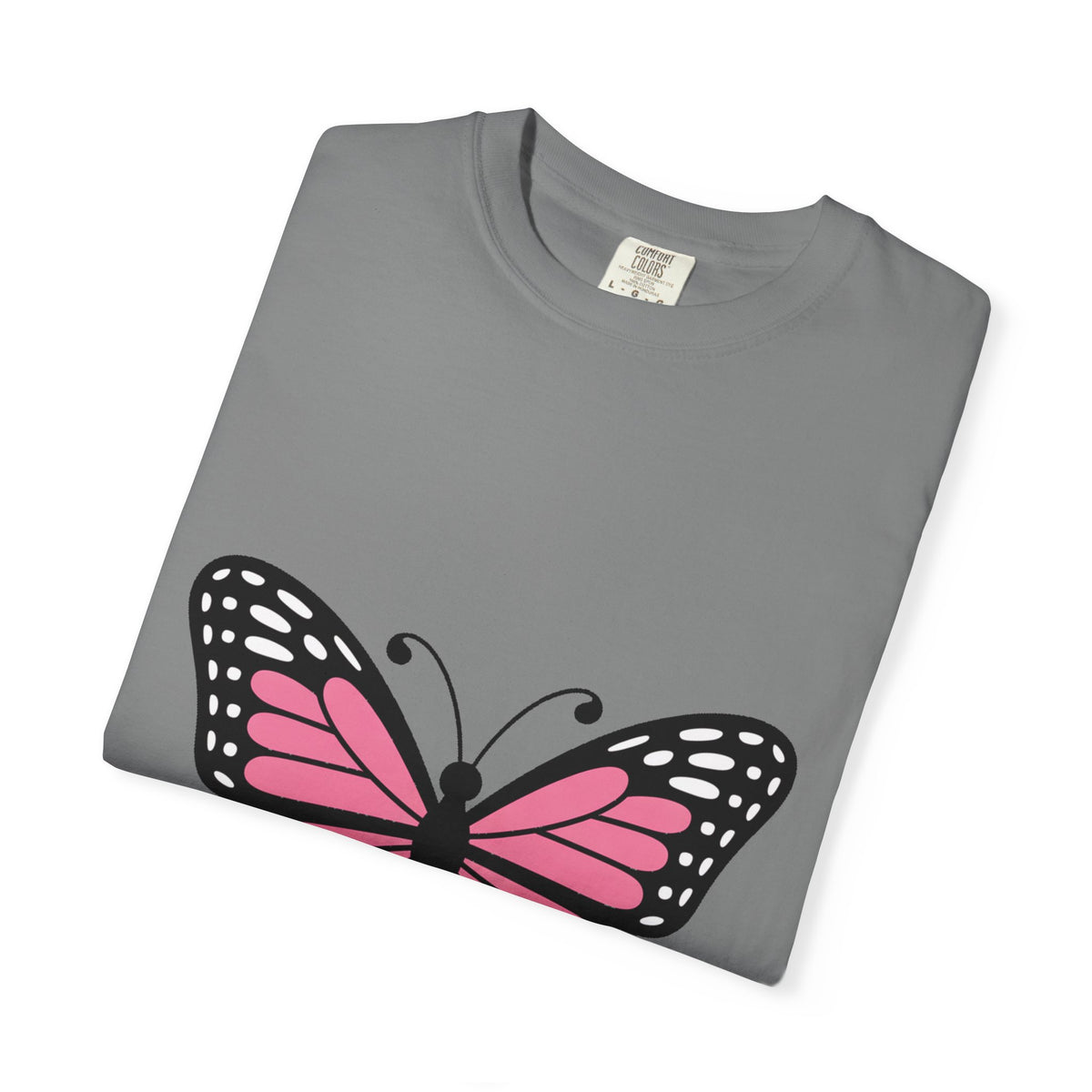 Butterfly T-Shirt, Cute Detailed Butterfly Graphic Tee, Nature Lover Gift, Embroidery-Style Butterfly Shirt, Garment-Dyed Unisex Tee