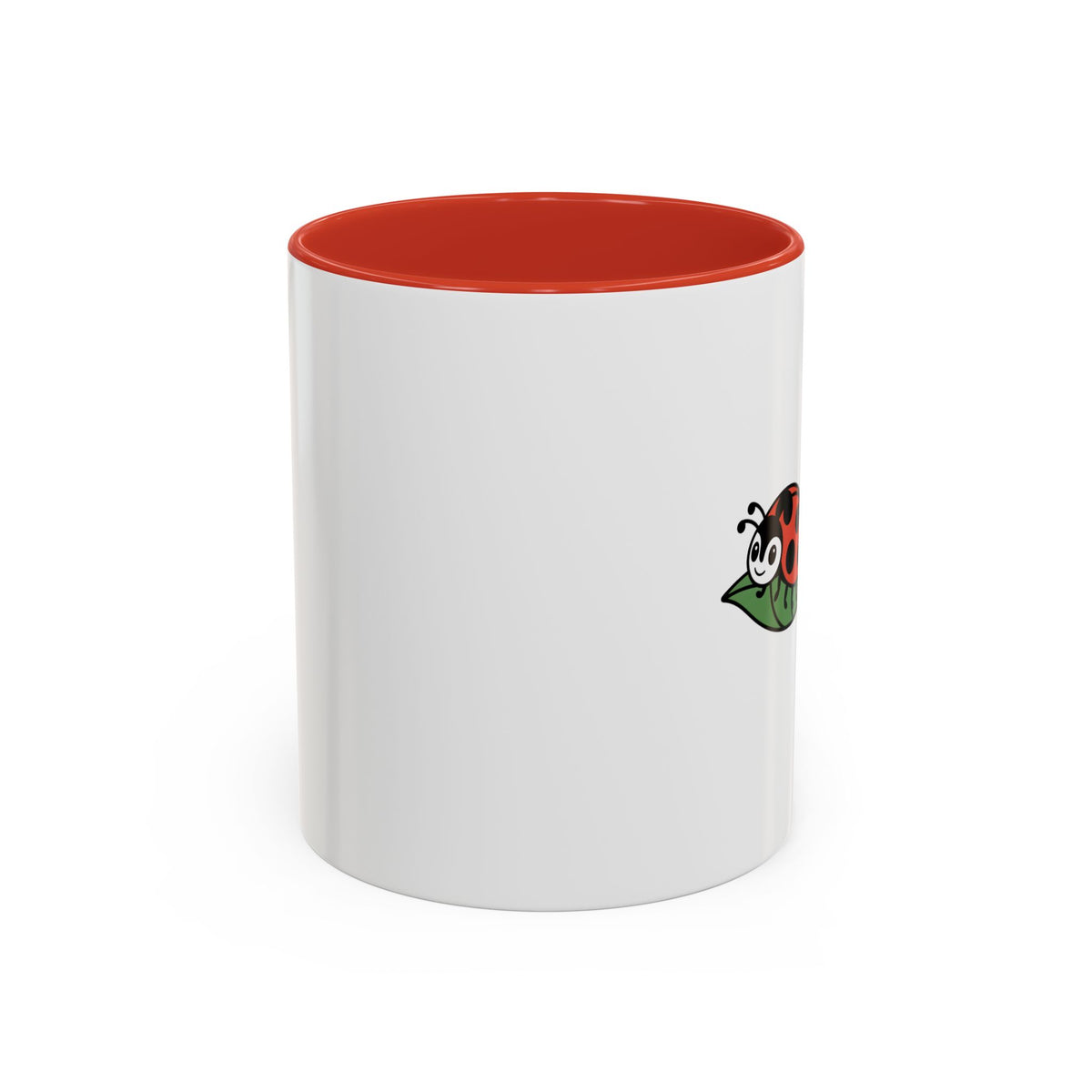 Ladybug On A Leaf Mug, Cute Ladybug Ceramic Mug, Nature Lover Gift, Cottagecore Coffee Cup, Insect Lover Gift Mug
