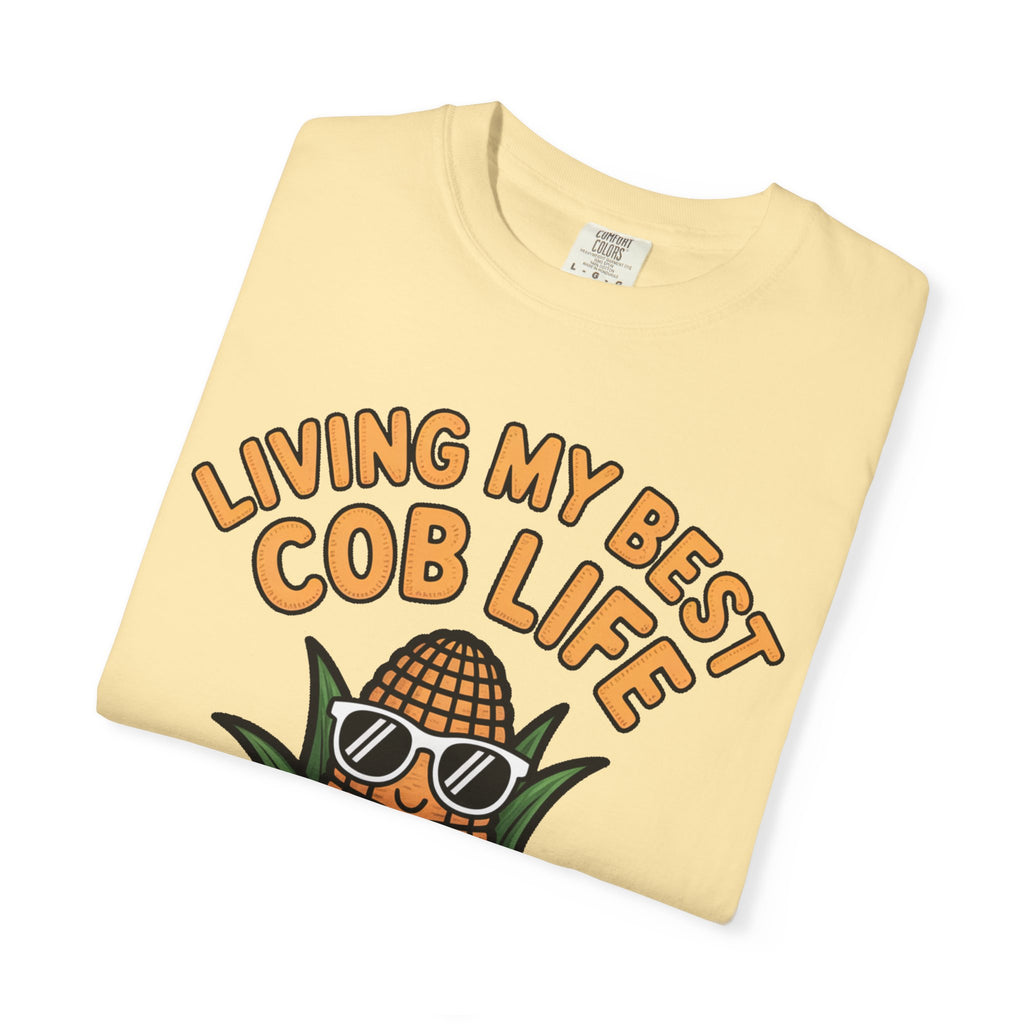 Funny Corn Shirt, Living My Best Cob Life T-Shirt, Cute Corn Sunglasses Tee, Vegetable Lover Gift, Funny Food Shirt