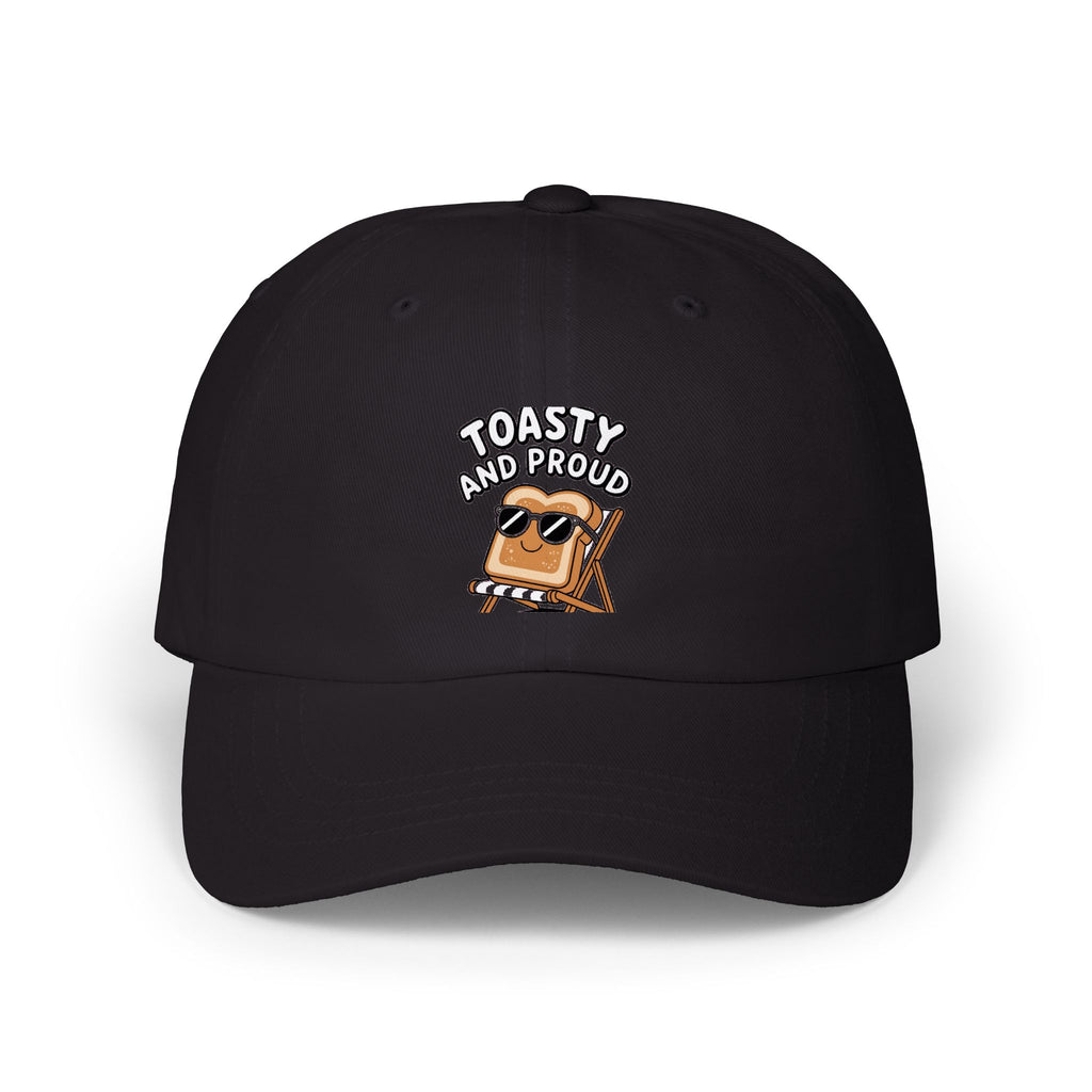 Toasty And Proud Dad Hat, Funny Toast Bread Embroidered Cap, Cute Sunglasses Toast Beach Chair Hat, Funny Food Lover Gift