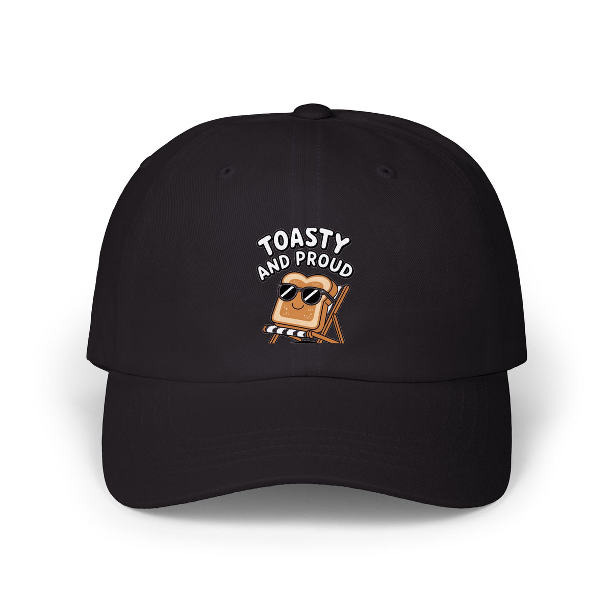 Toasty And Proud Dad Hat, Funny Toast Bread Embroidered Cap, Cute Sunglasses Toast Beach Chair Hat, Funny Food Lover Gift