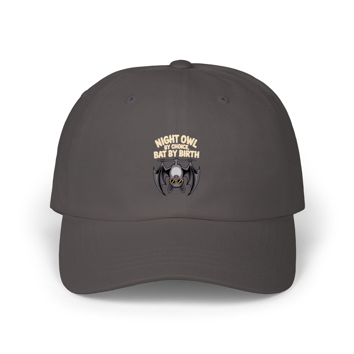Night Owl By Choice Bat Dad Hat, Funny Bat Embroidered Cap, Cute Bat Lover Gift, Halloween Dad Cap, Sunglasses Bat Baseball Hat