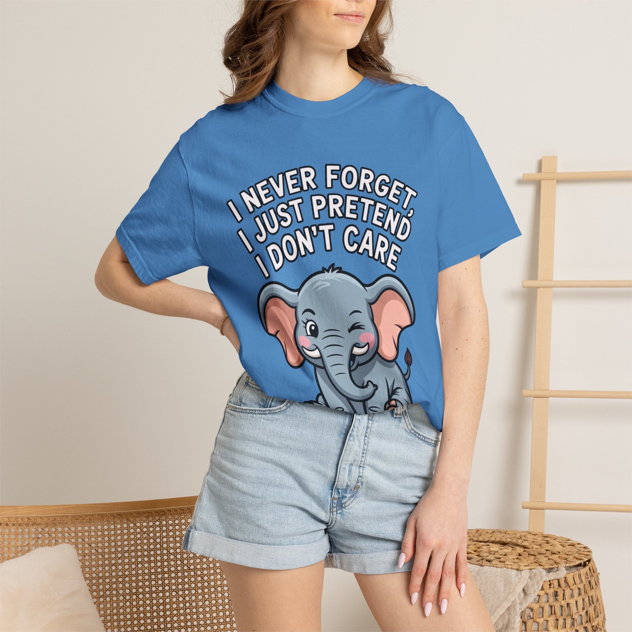 Funny Elephant Shirt, I Never Forget T-Shirt, Sarcastic Elephant Tee, Funny Animal Lover Gift, Witty Quote Shirt for Him or Her