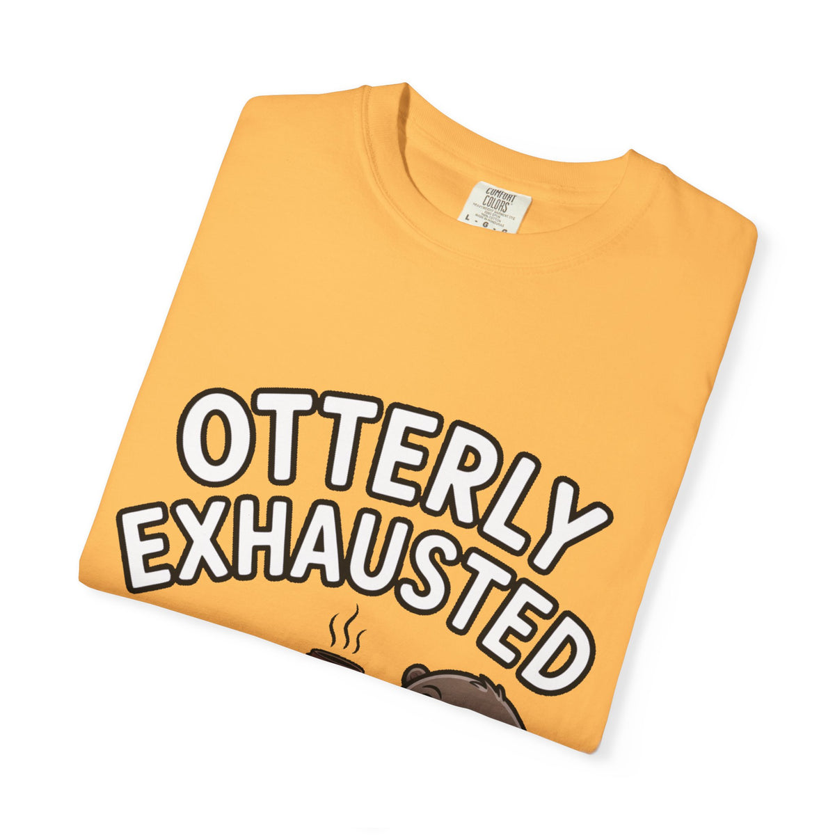 Otterly Exhausted Shirt, Funny Otter Coffee T-Shirt, Cute Otter Lover Gift, Sarcastic Coffee Lover Tee
