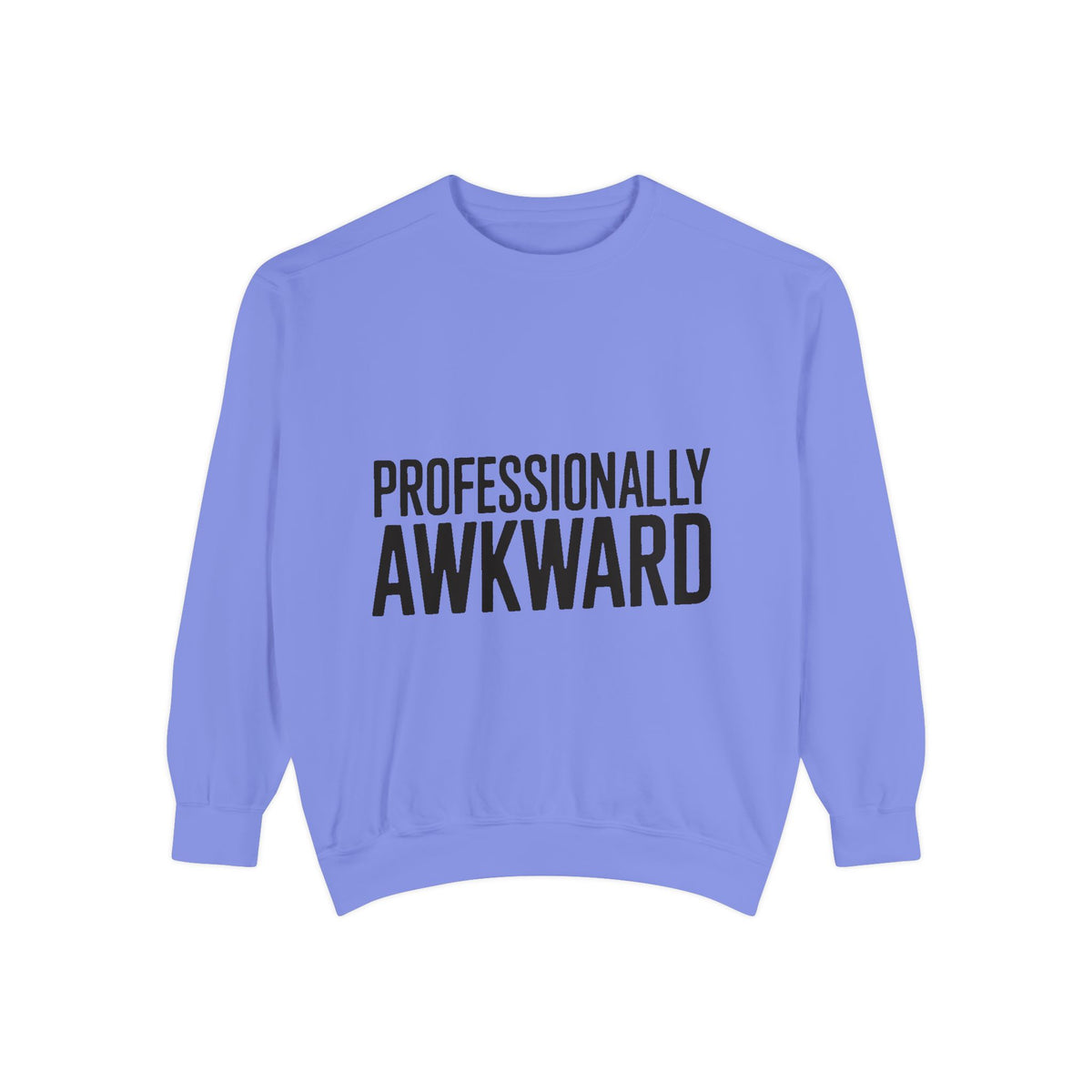 Professionally Awkward Sweatshirt, Funny Embroidered Crewneck, Minimalist Typography Sweatshirt, Sarcastic Coworker Gift