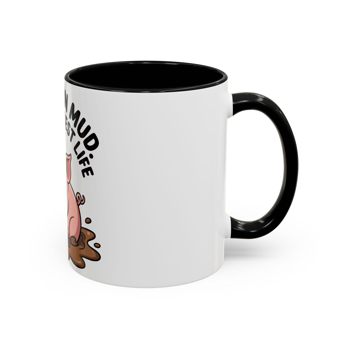 Living My Best Life Pig Mug, Funny Pig Coffee Mug, Rolling In Mud Cute Pig Gift, Farm Animal Lover Mug, Cute Pig Lover Present