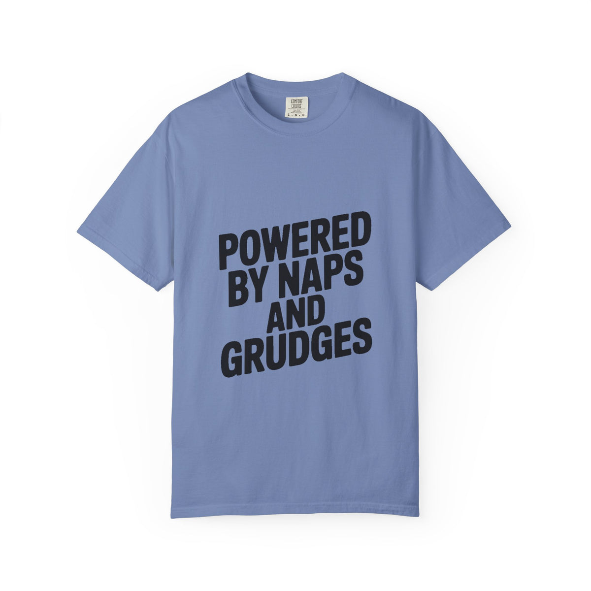 Powered By Naps And Grudges Shirt, Funny Sarcastic T-Shirt, Bold Typography Tee, Introvert Humor Gift