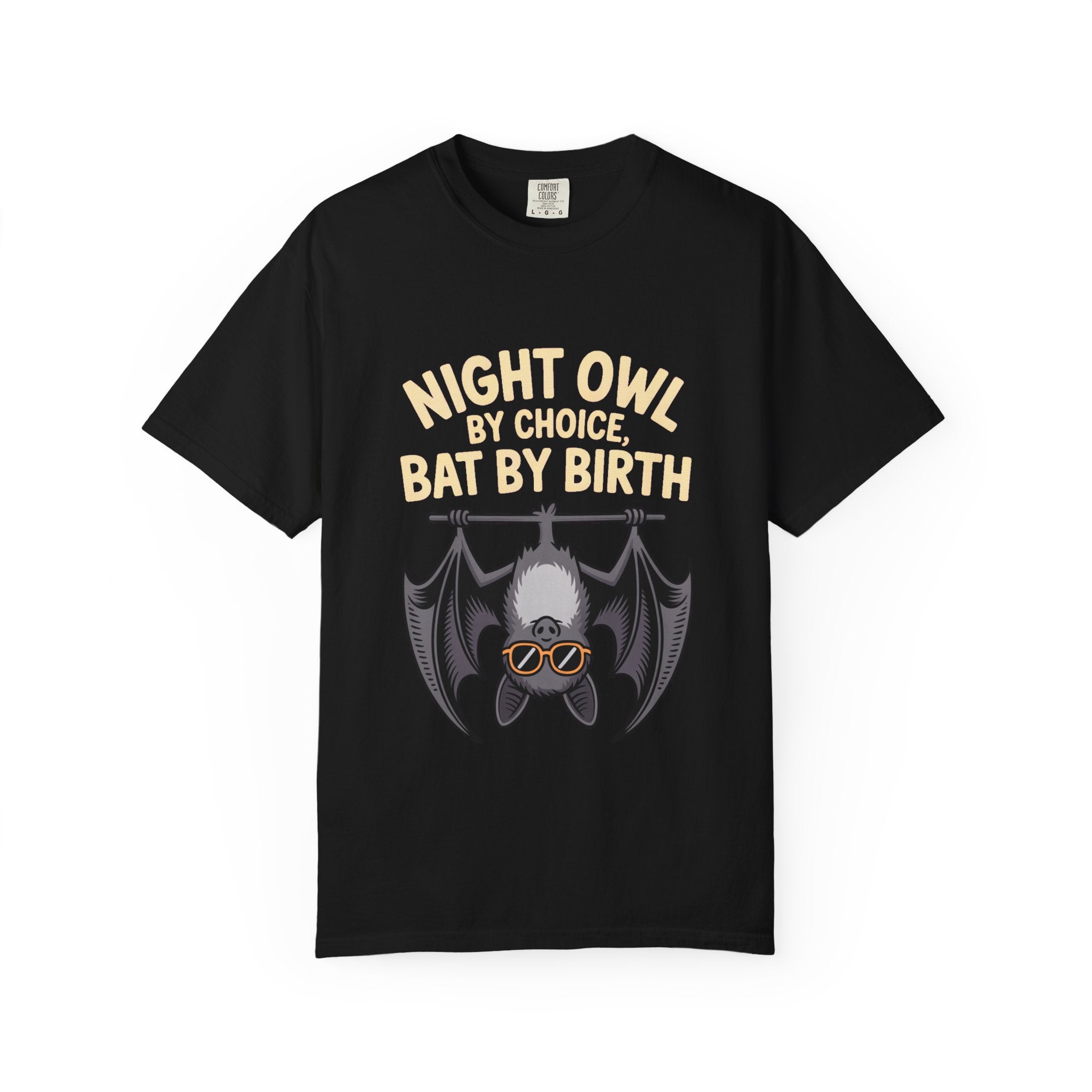 Night Owl By Choice Bat Shirt, Funny Bat T-Shirt, Cute Bat Wearing Sunglasses Tee, Halloween Gift for Night Owls